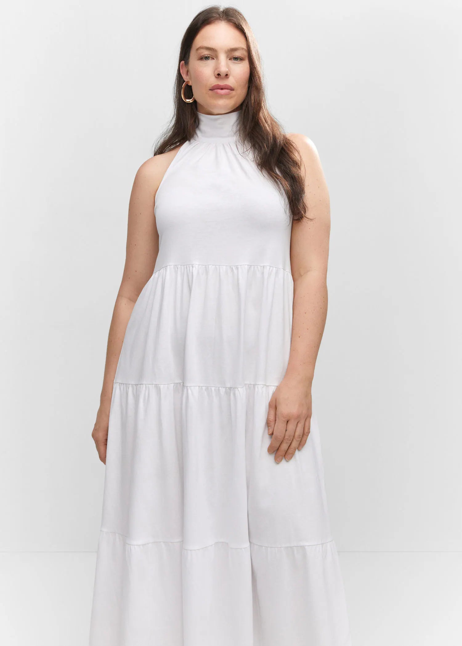 Vestido halter espalda abierta