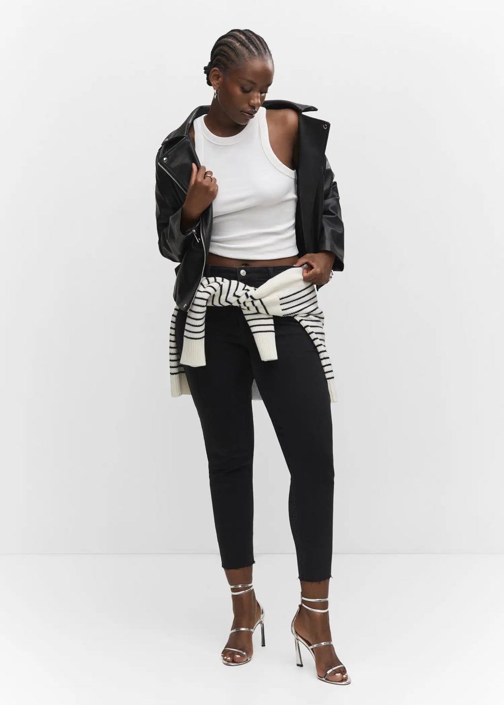 Cazadora biker efecto piel