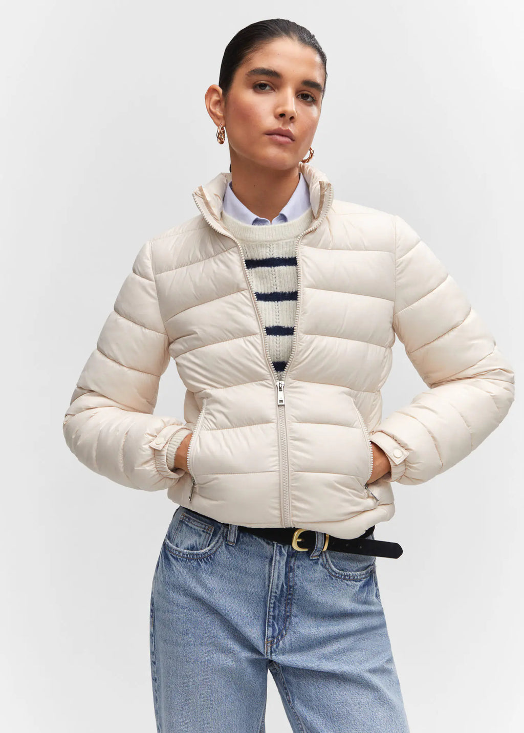 Anorak acolchado bolsillos