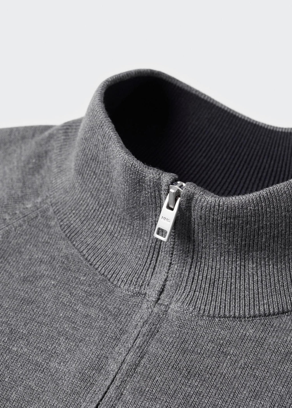 Jersey algodón cuello cremallera