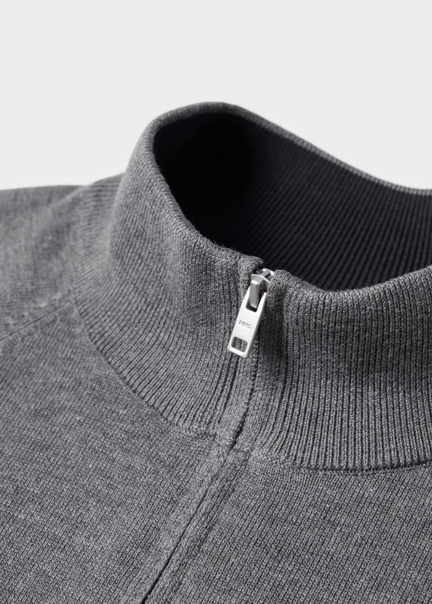 Jersey algodón cuello cremallera