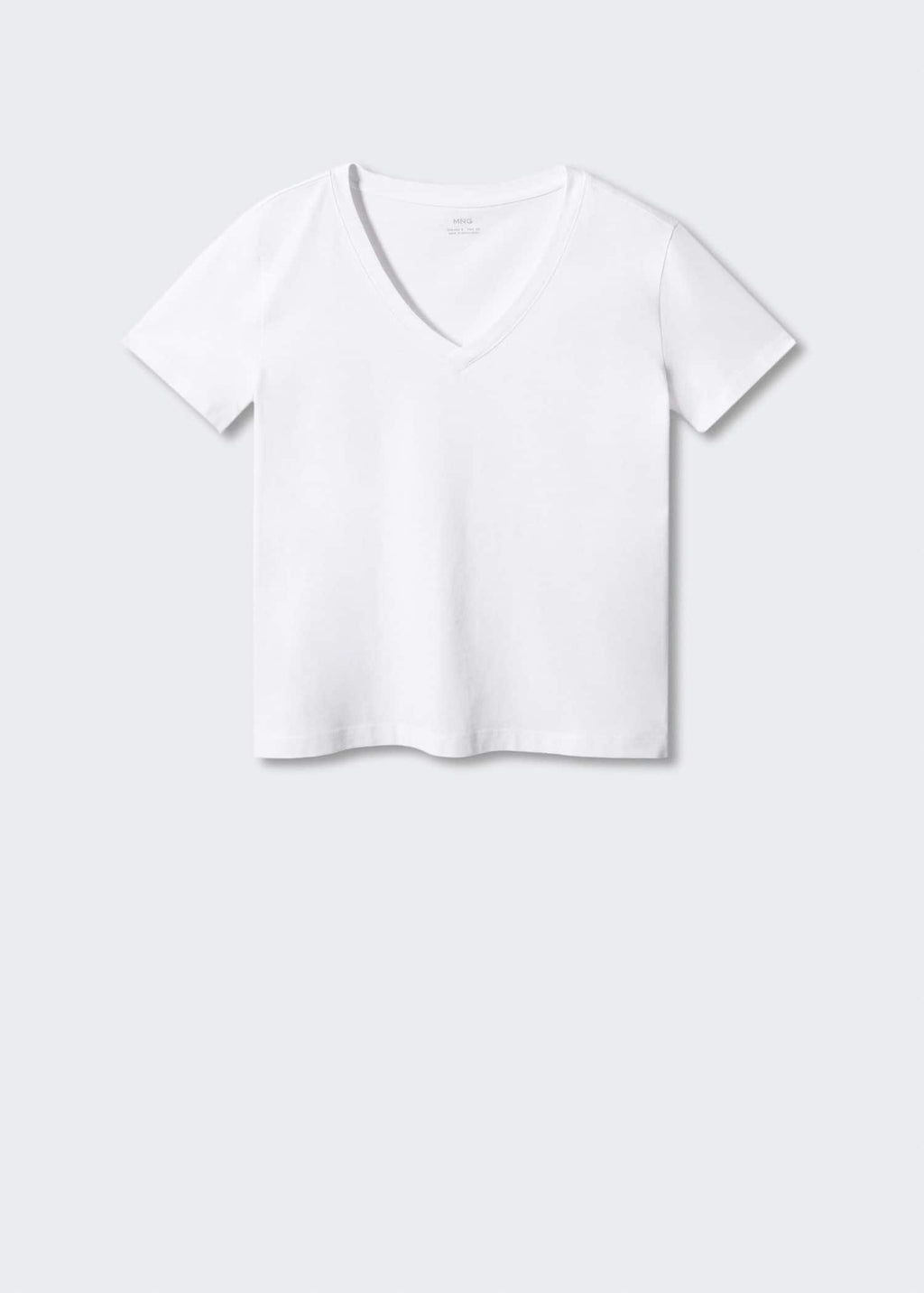 Camiseta algodón cuello pico