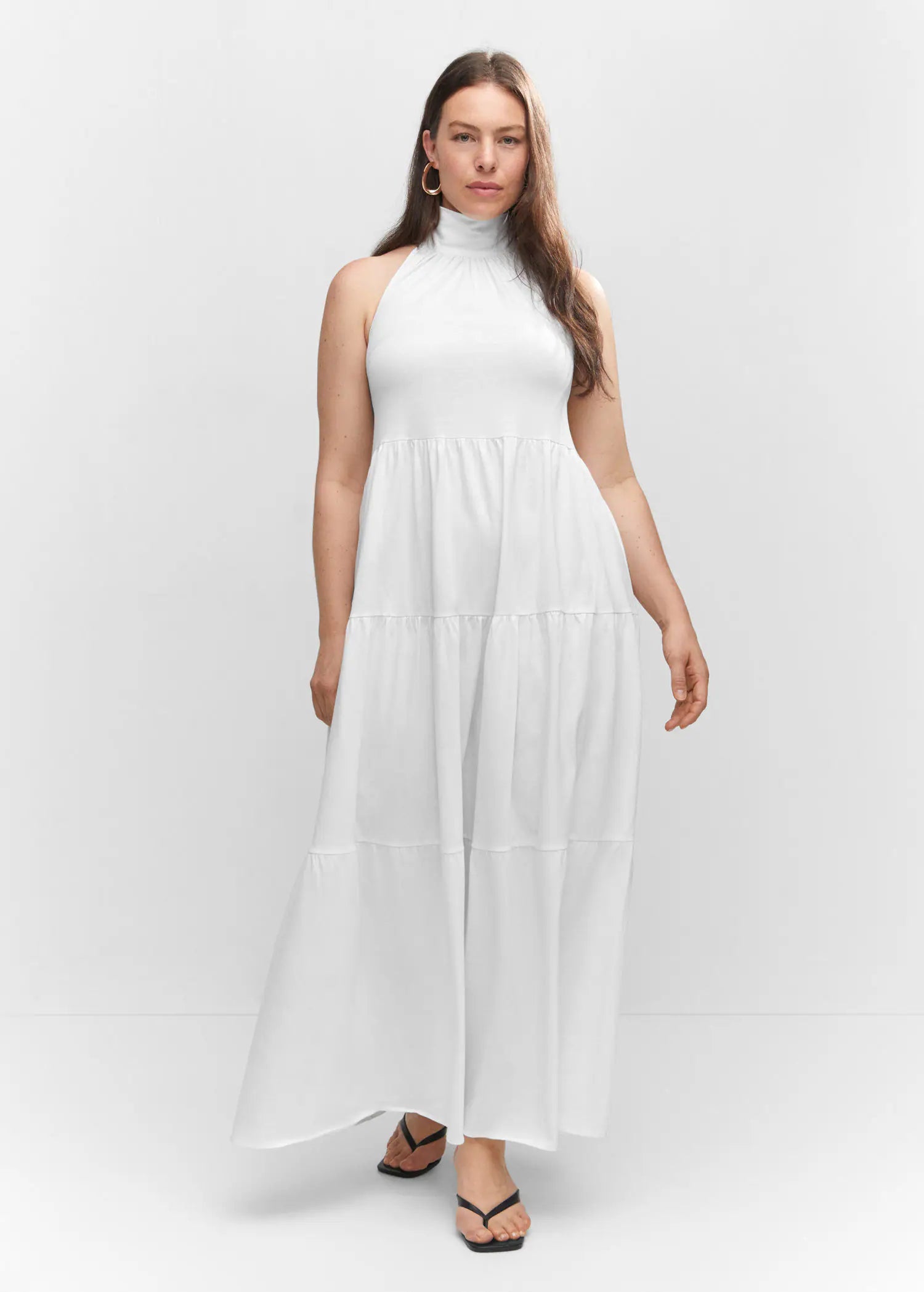 Vestido halter espalda abierta