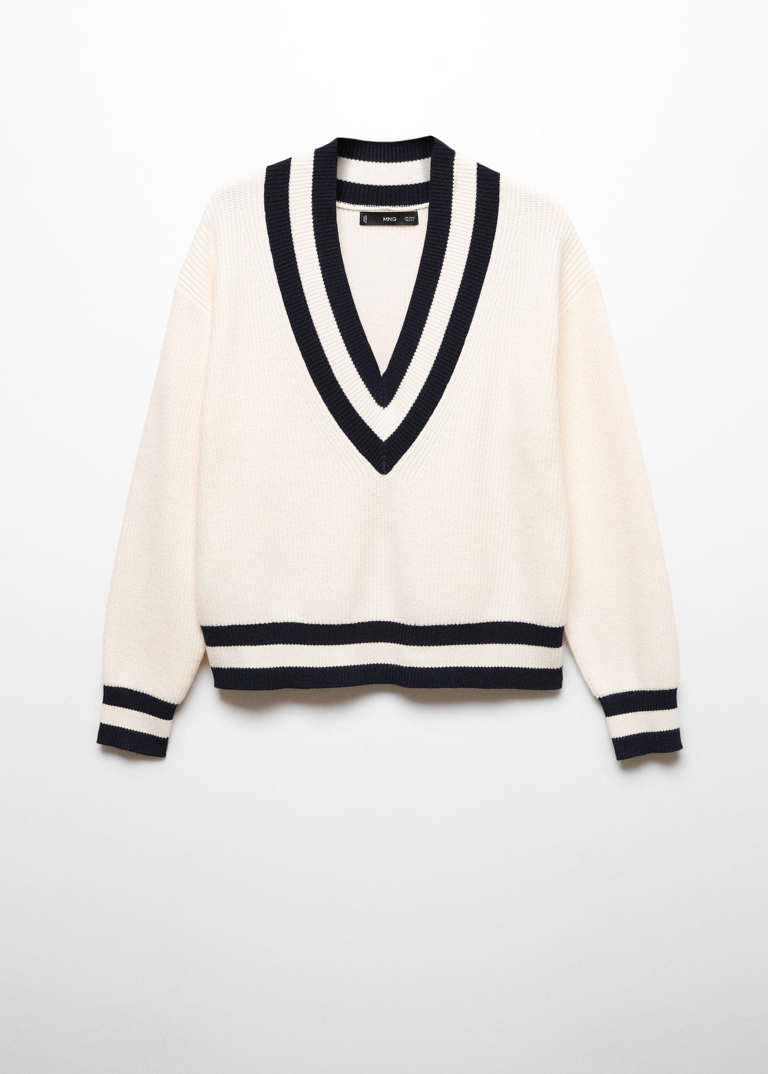 Jersey cuello pico contraste