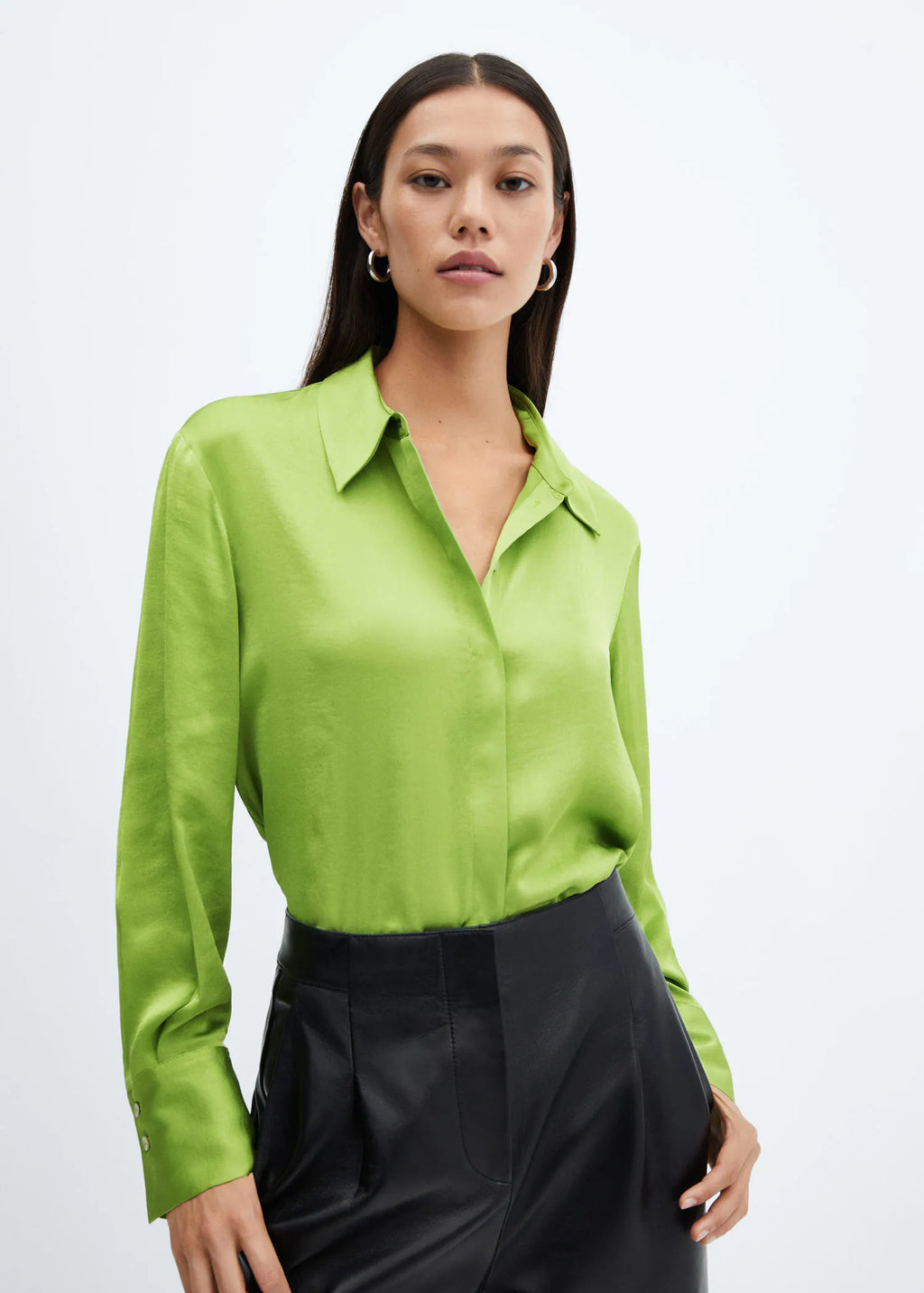 Camisa fluida satinada