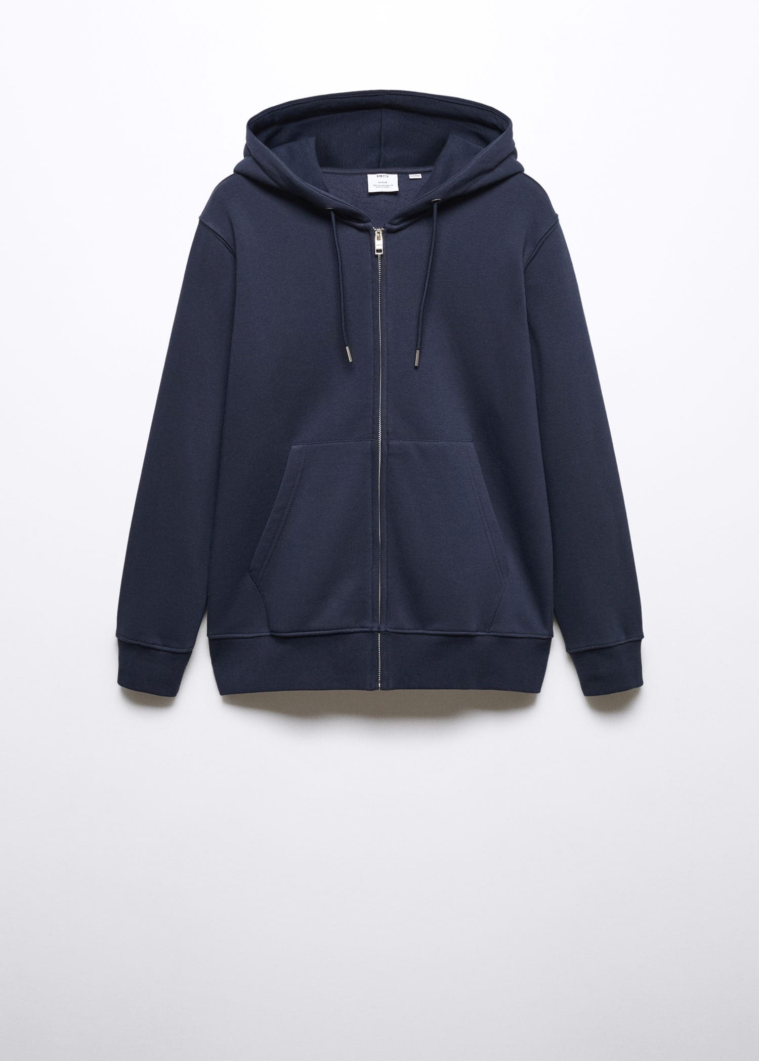 Sudadera algodón capucha cremallera