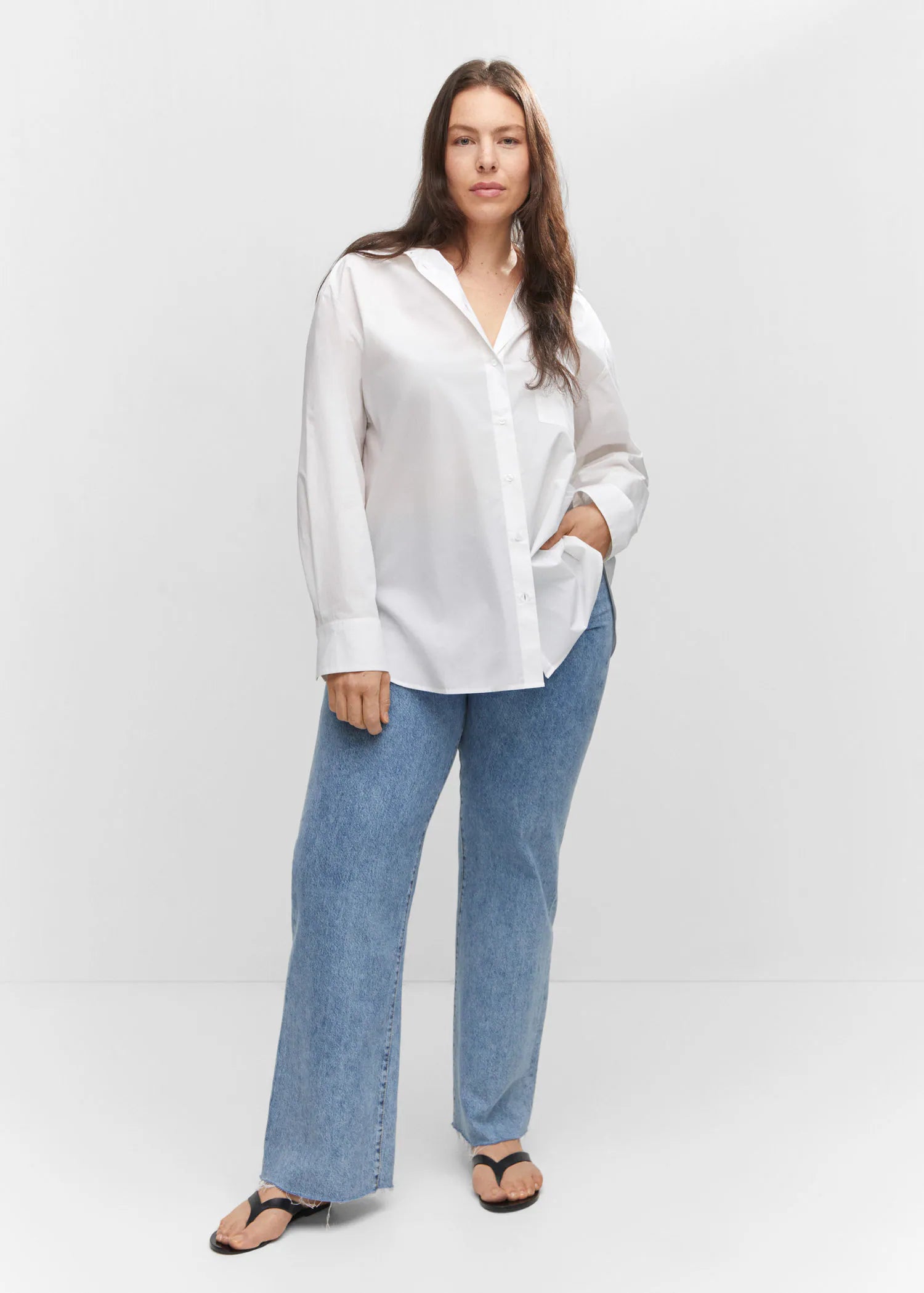 Camisa oversize bolsillo