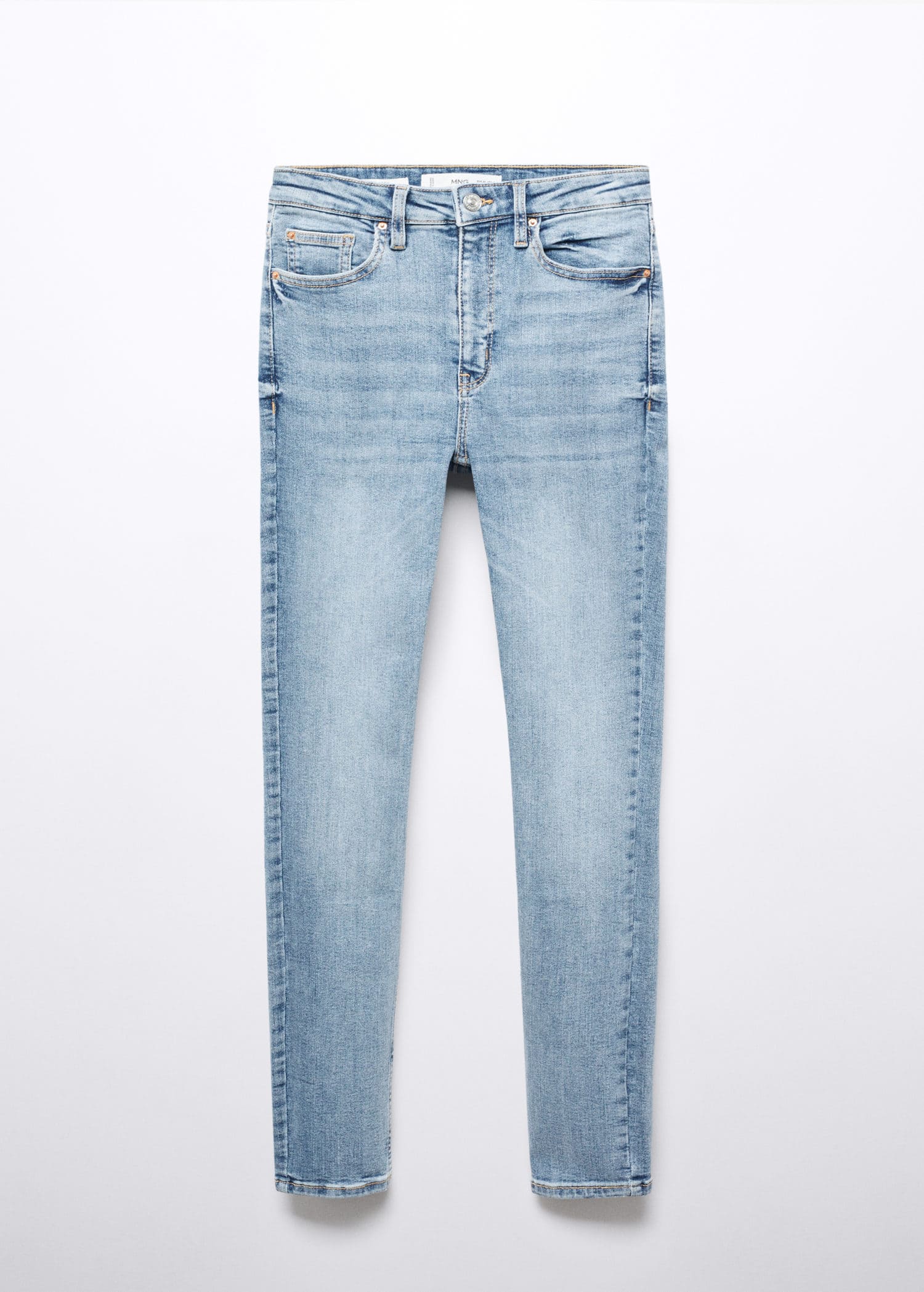 Jeans skinny tiro alto
