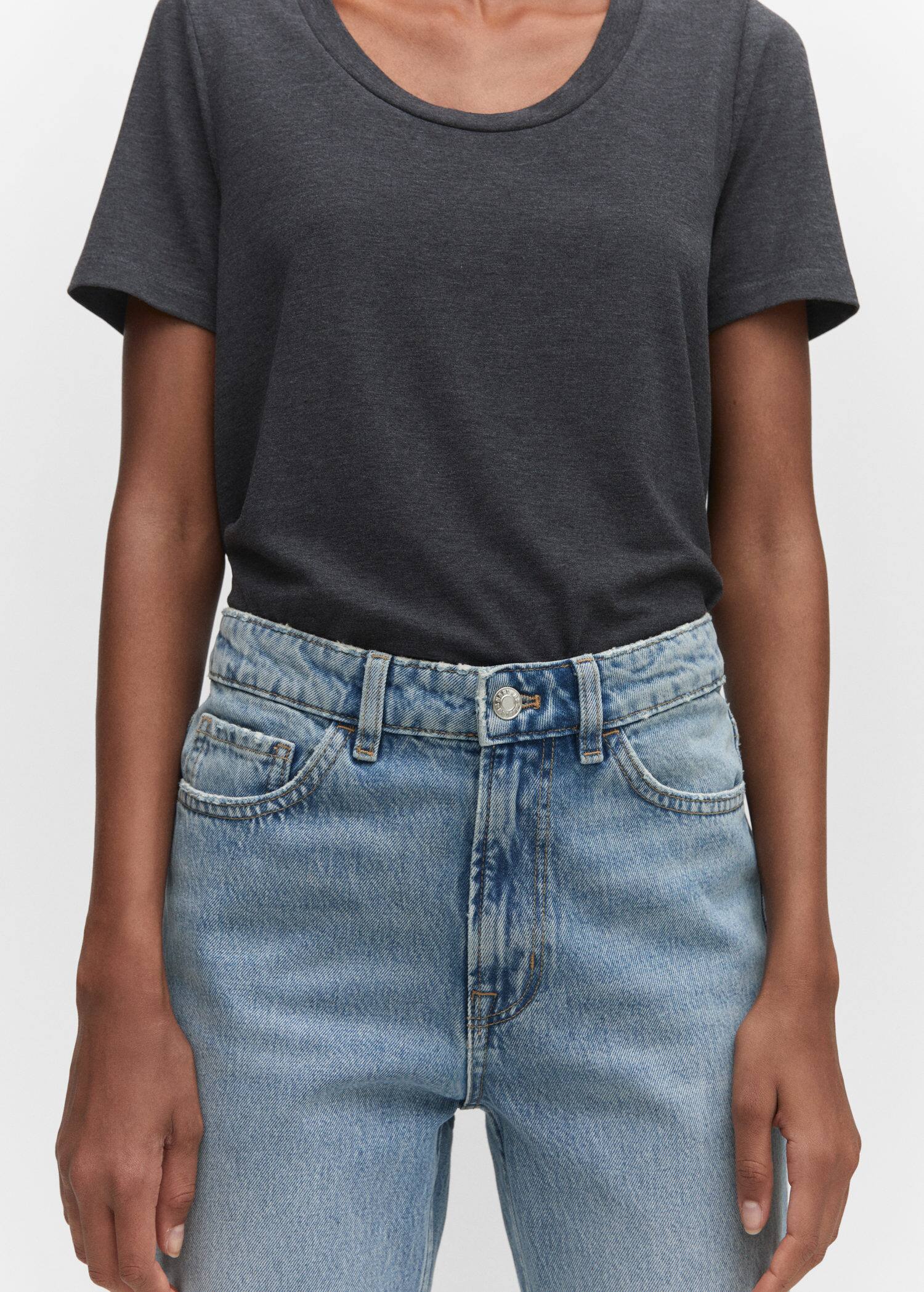 Jeans rectos crop