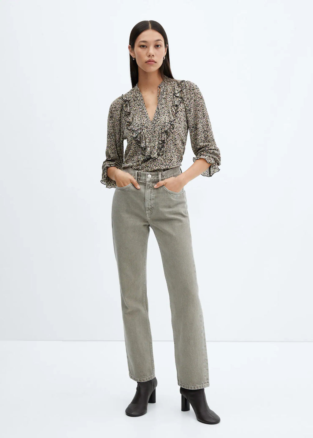 Blusa fluida volante