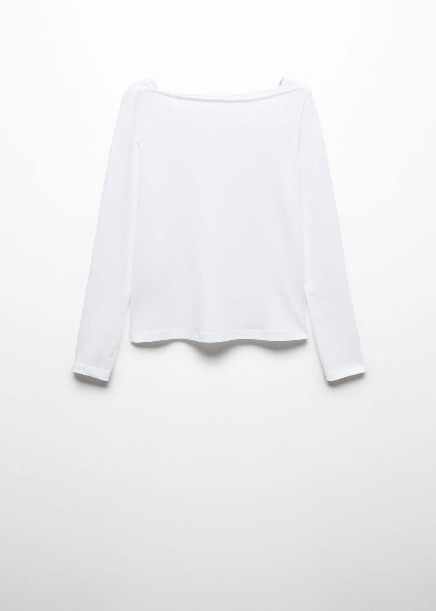 Camiseta cuello barco algodón
