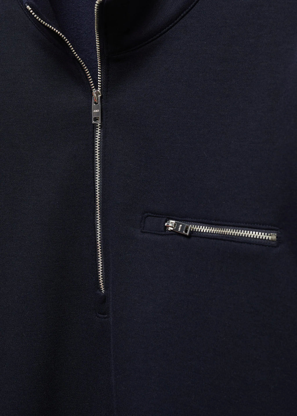 Sudadera algodón cuello cremallera