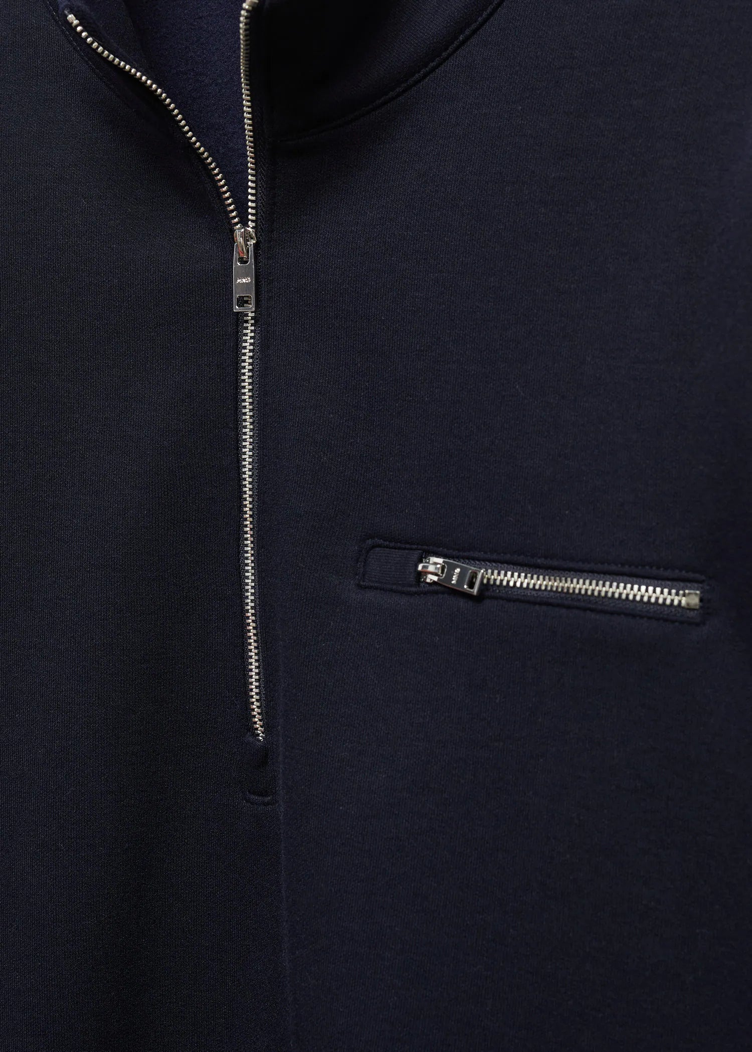 Sudadera algodón cuello cremallera