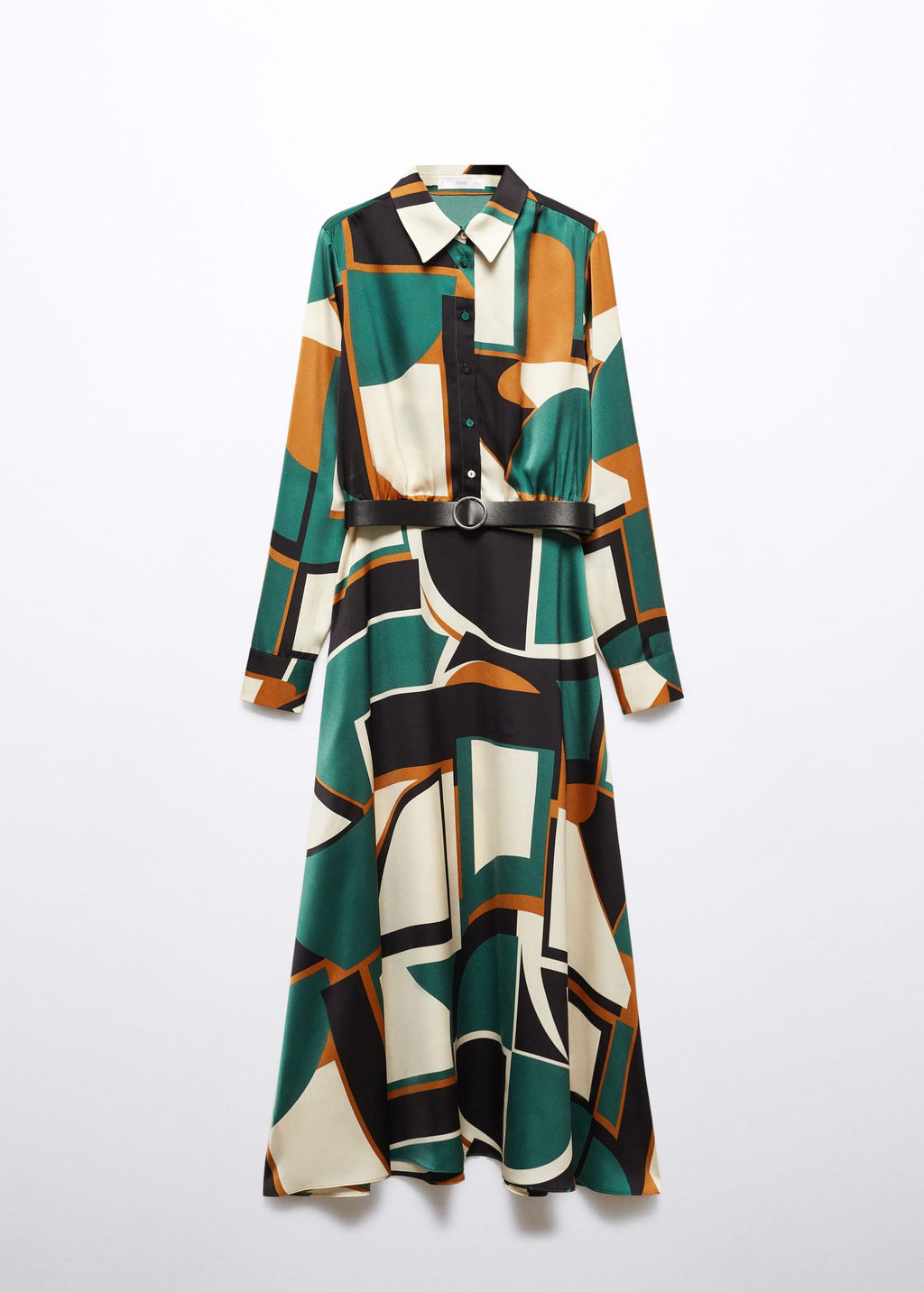 Vestido camisero geométrico