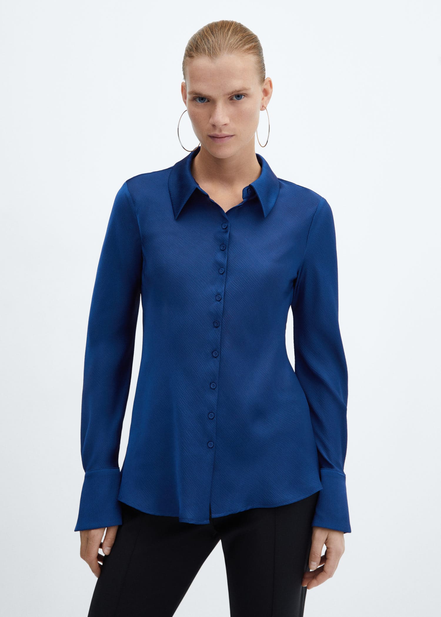 Camisa textura satinada