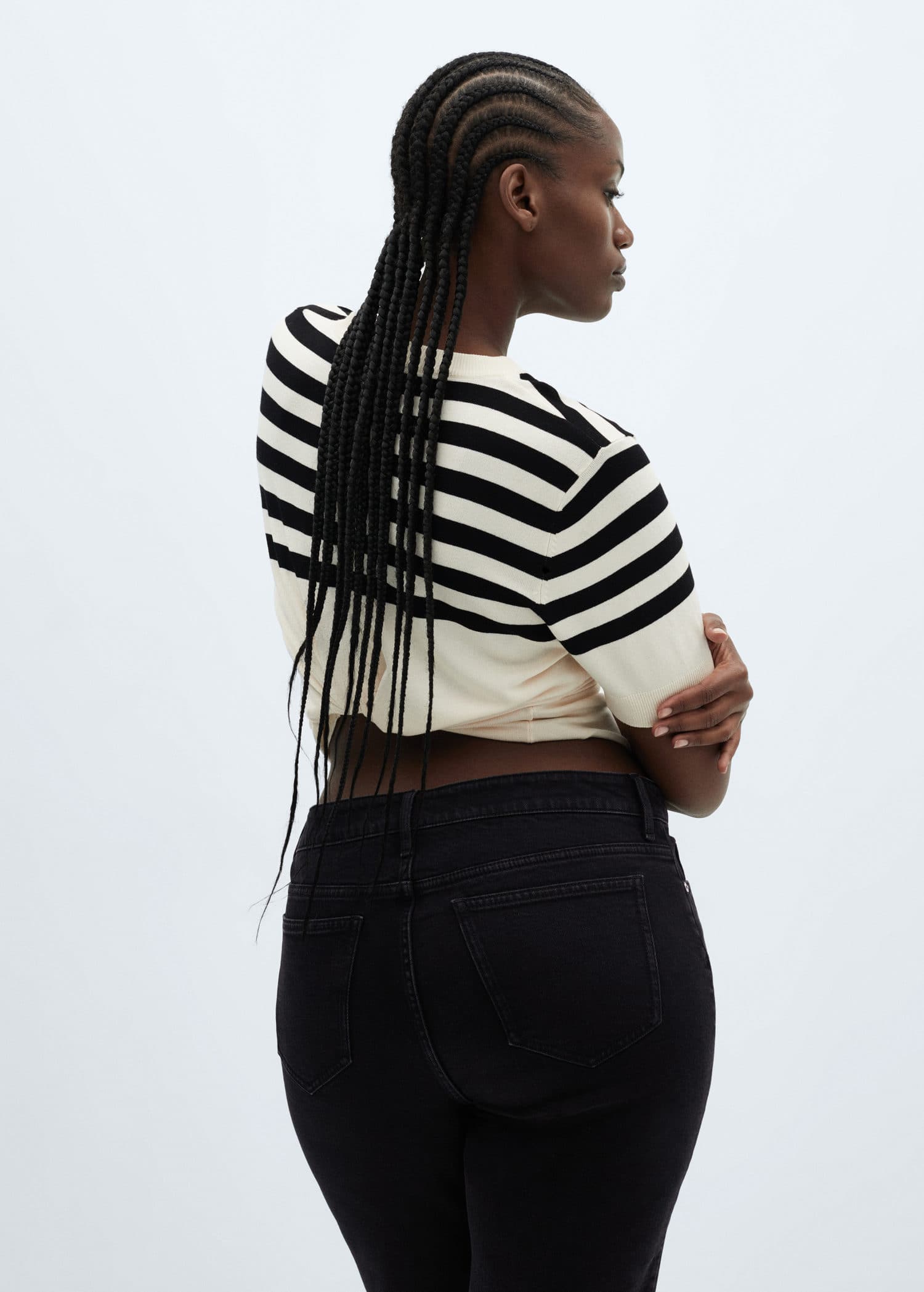 Jeans flare tiro medio