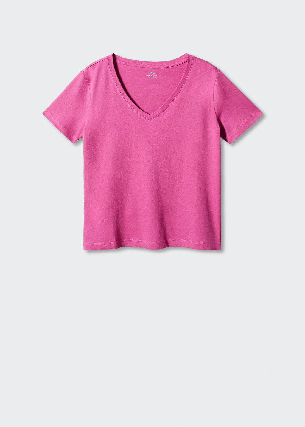 Camiseta algodón cuello pico