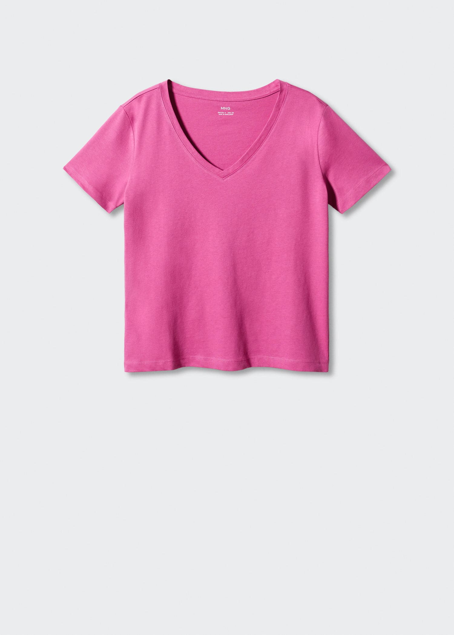 Camiseta algodón cuello pico