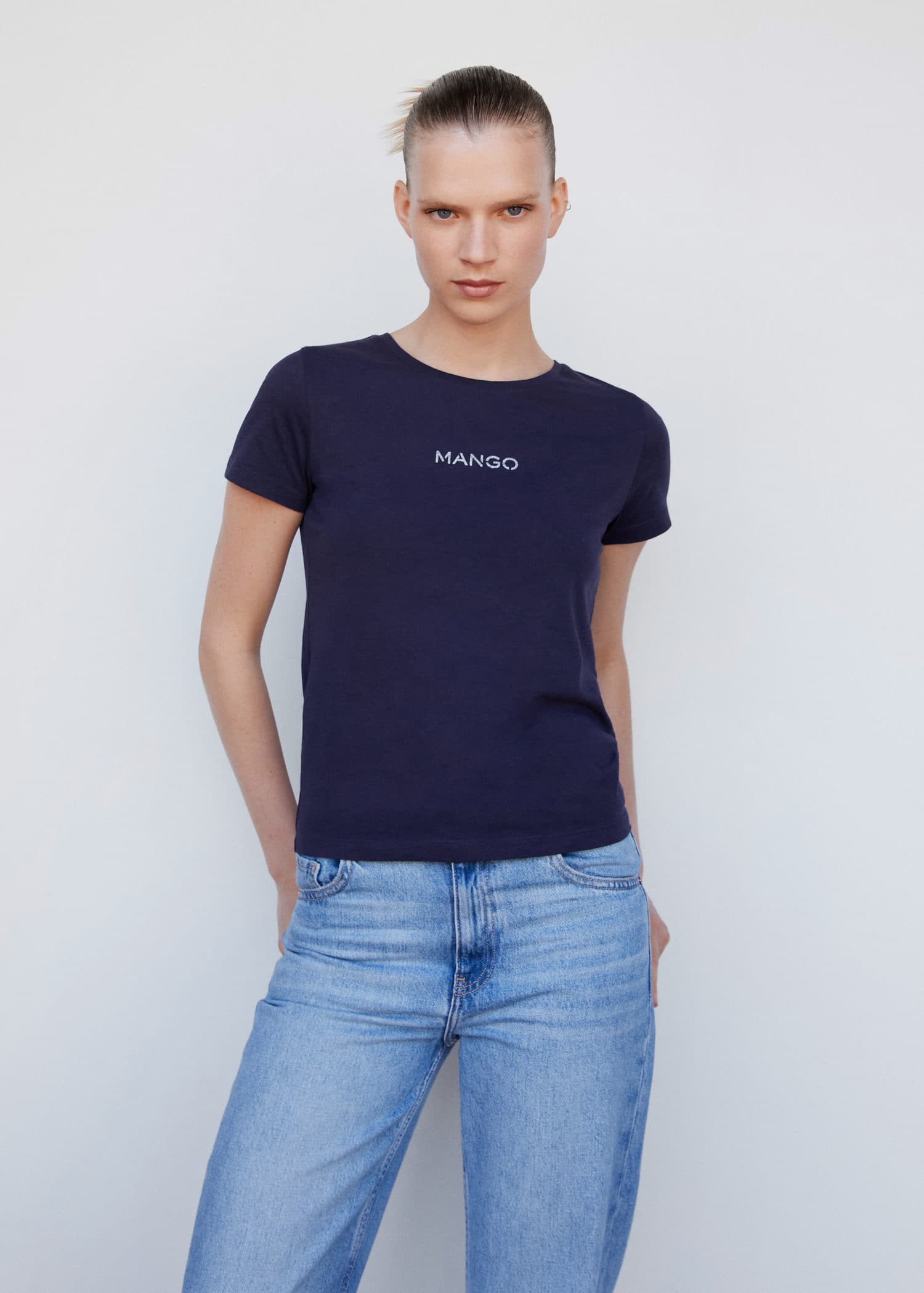 Camiseta logo metalizado