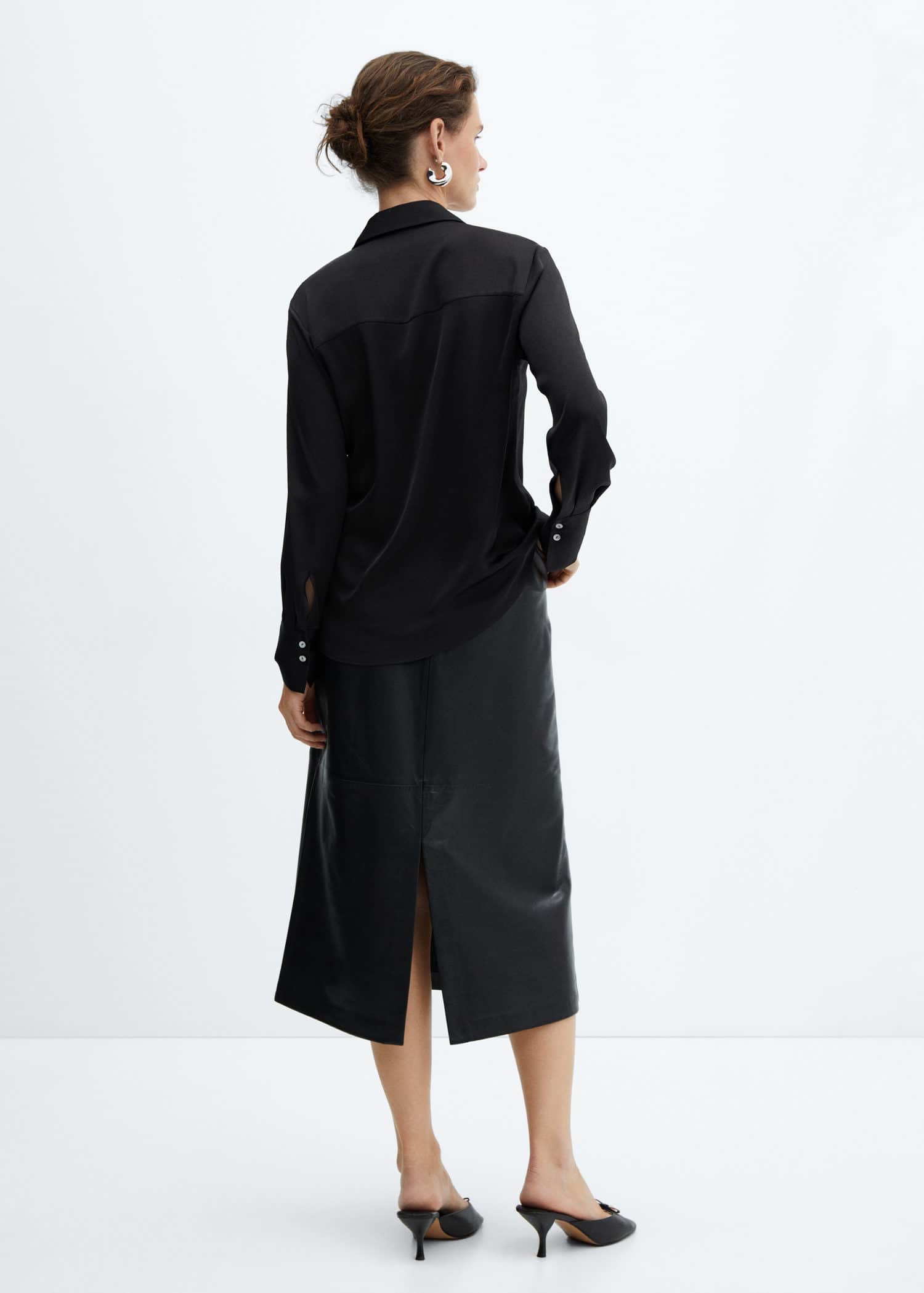 Camisa fluida satinada