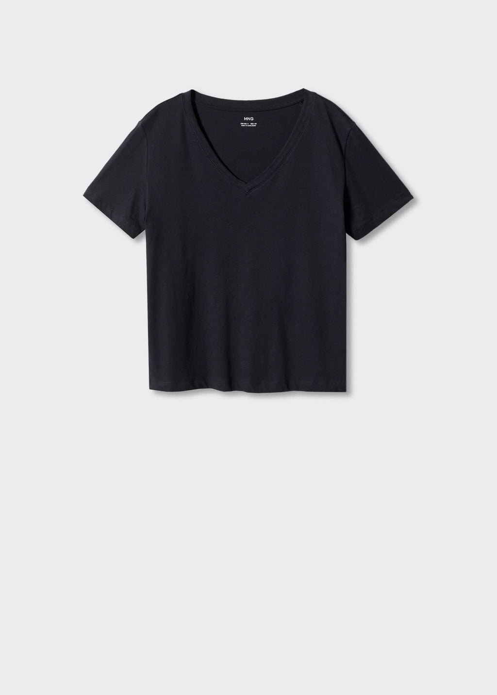 Camiseta algodón cuello pico