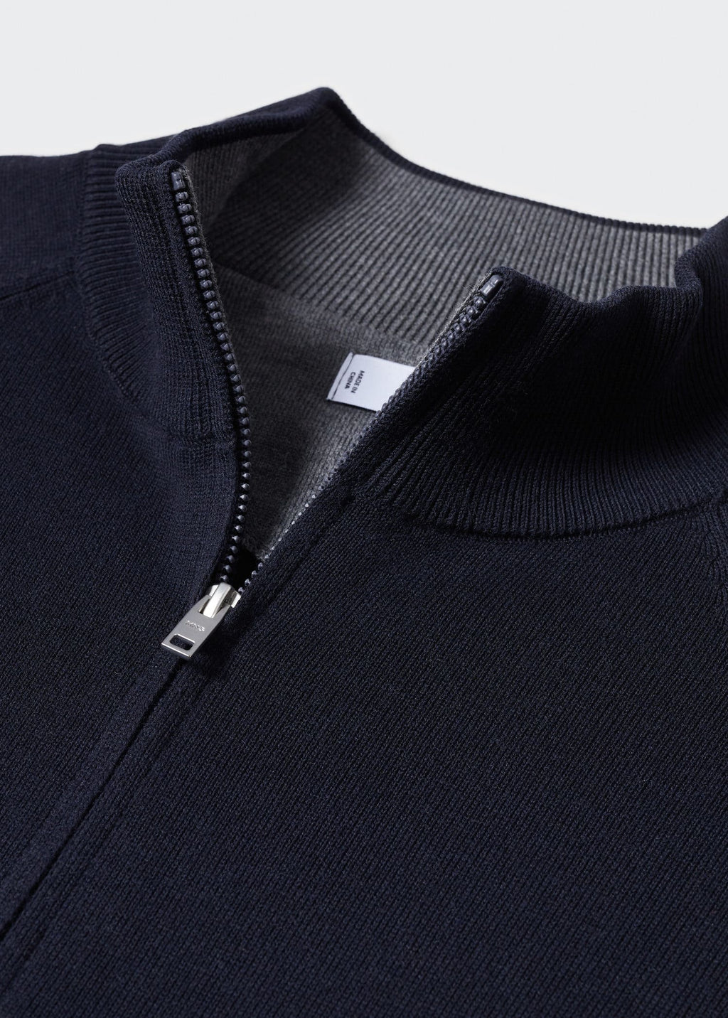 Jersey algodón cuello cremallera