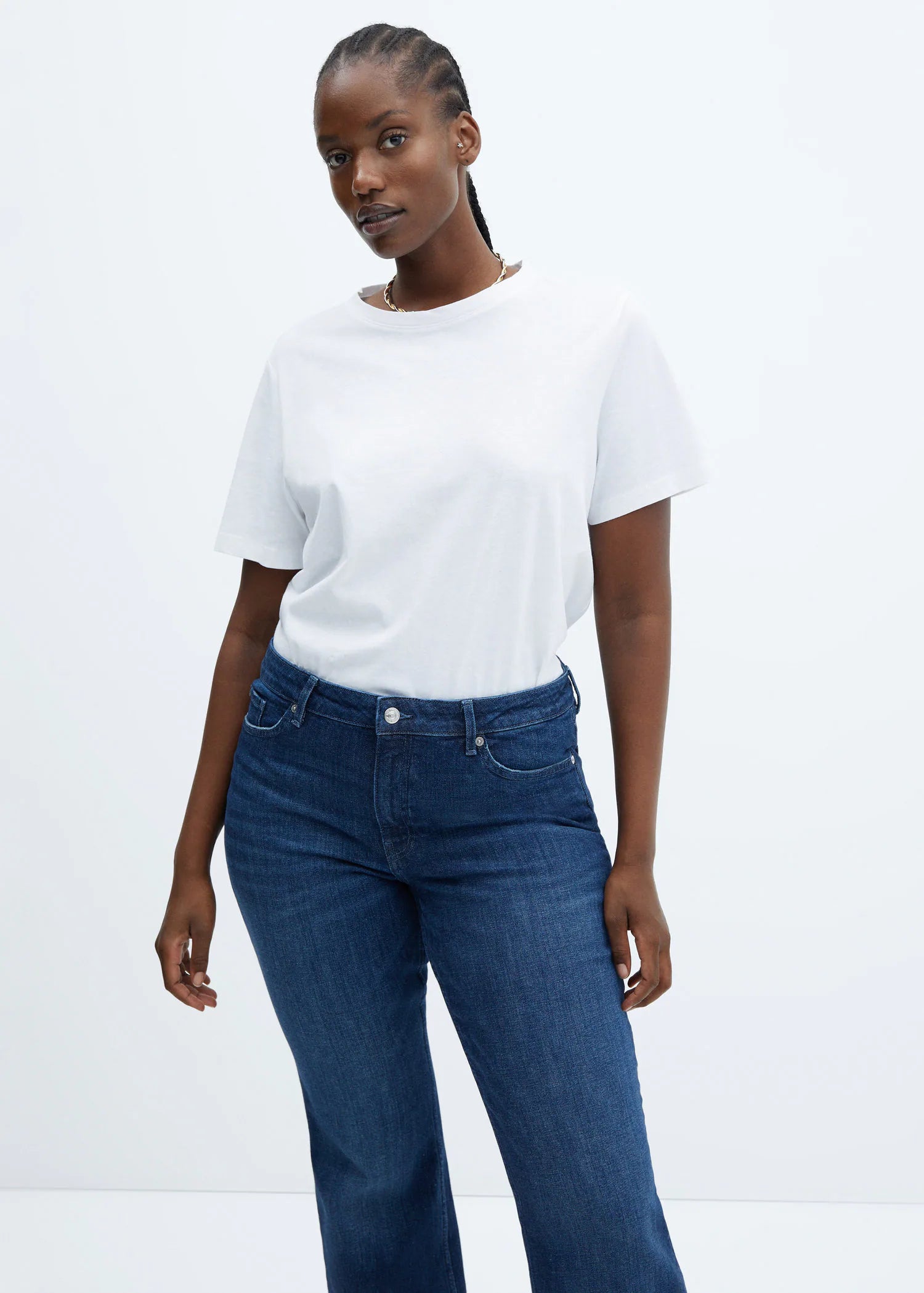 Jeans flare tiro medio
