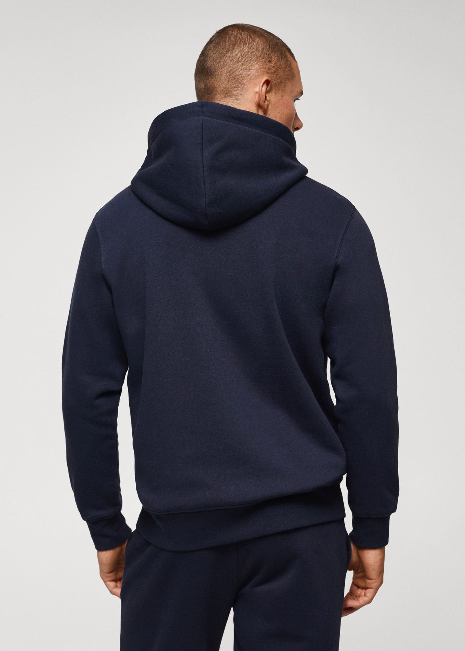 Sudadera algodón capucha cremallera