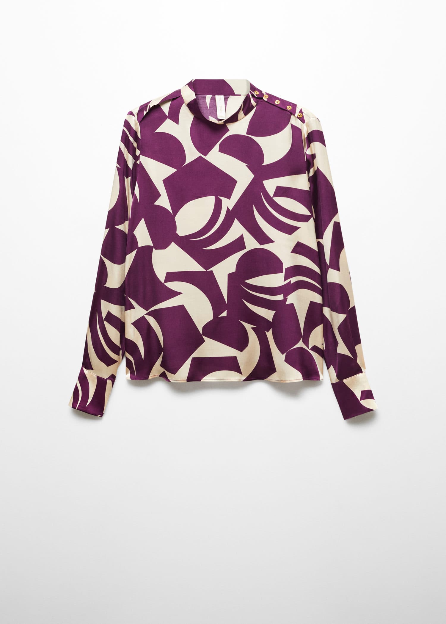 Blusa satinada estampada