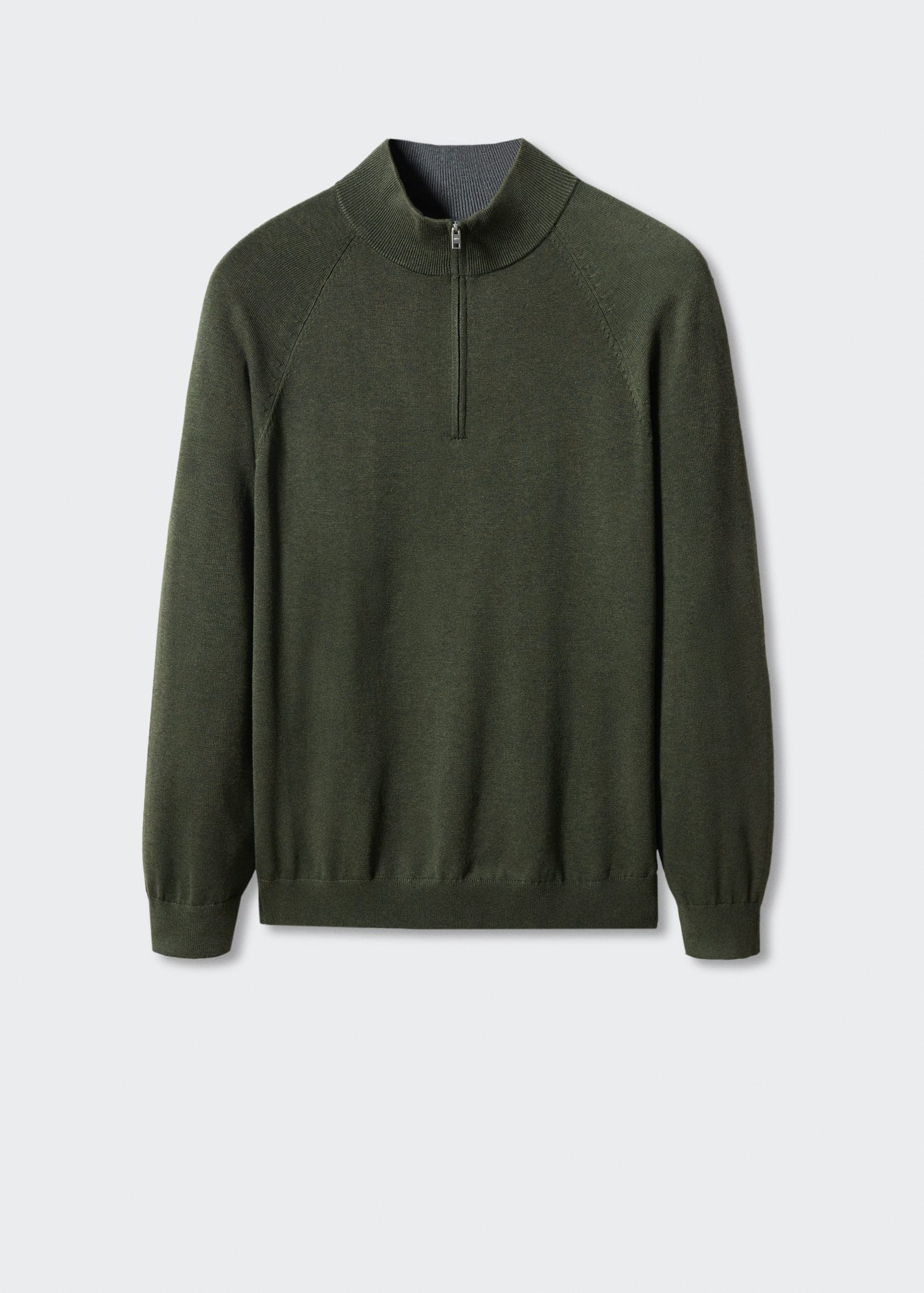 Jersey algodón cuello cremallera