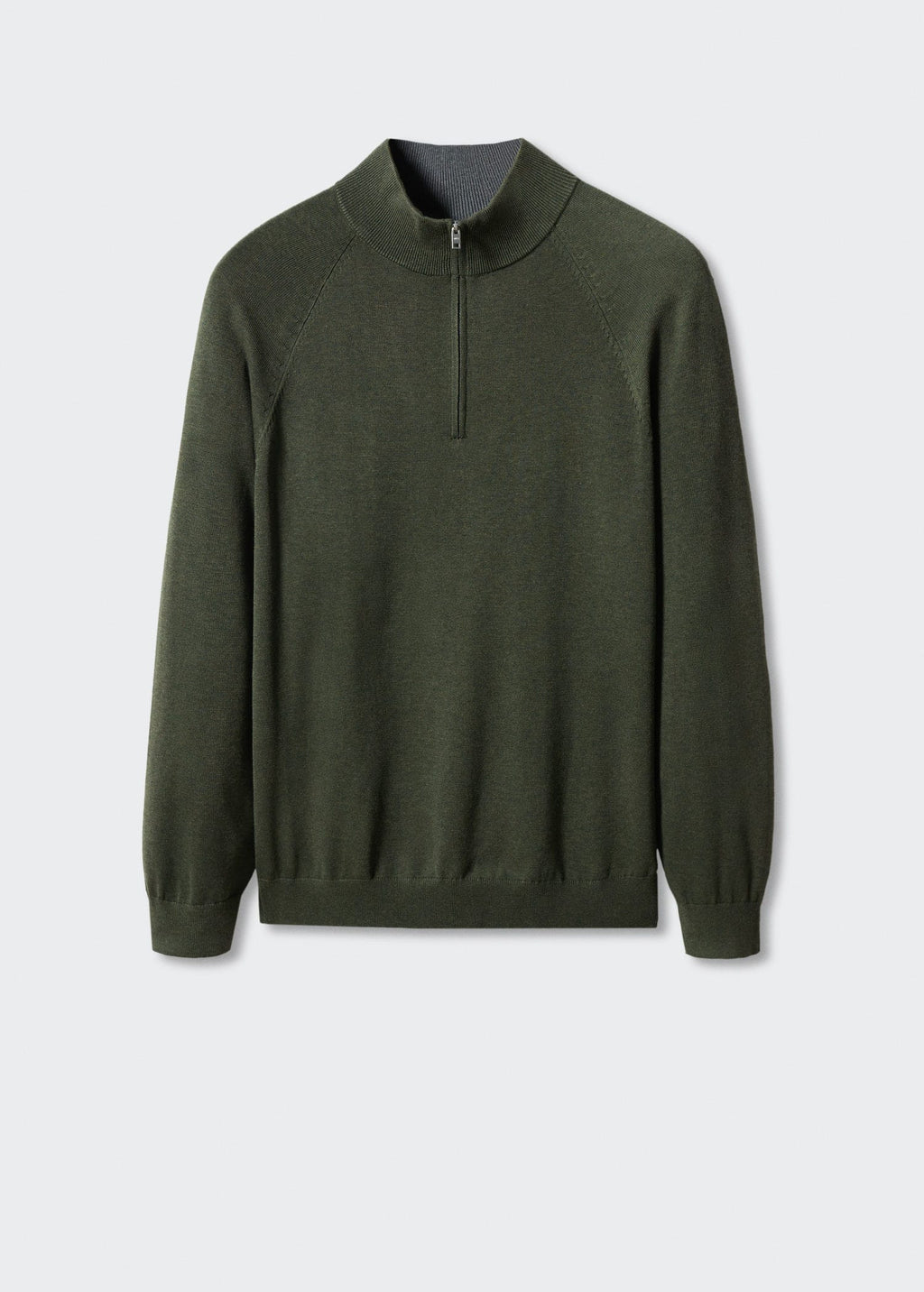 Jersey algodón cuello cremallera