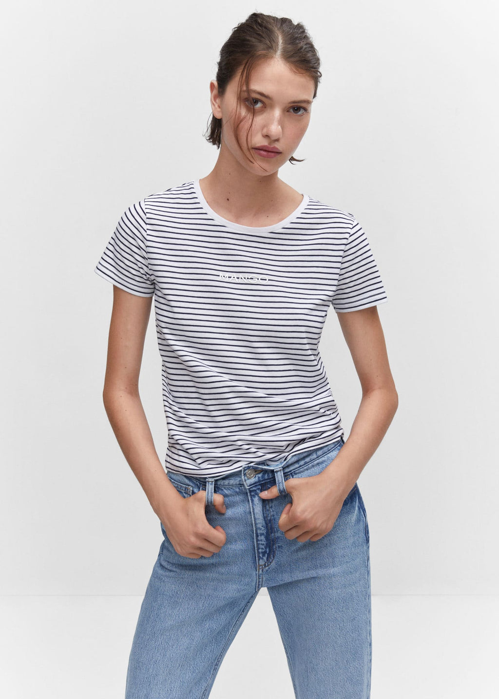 Camiseta rayas logo