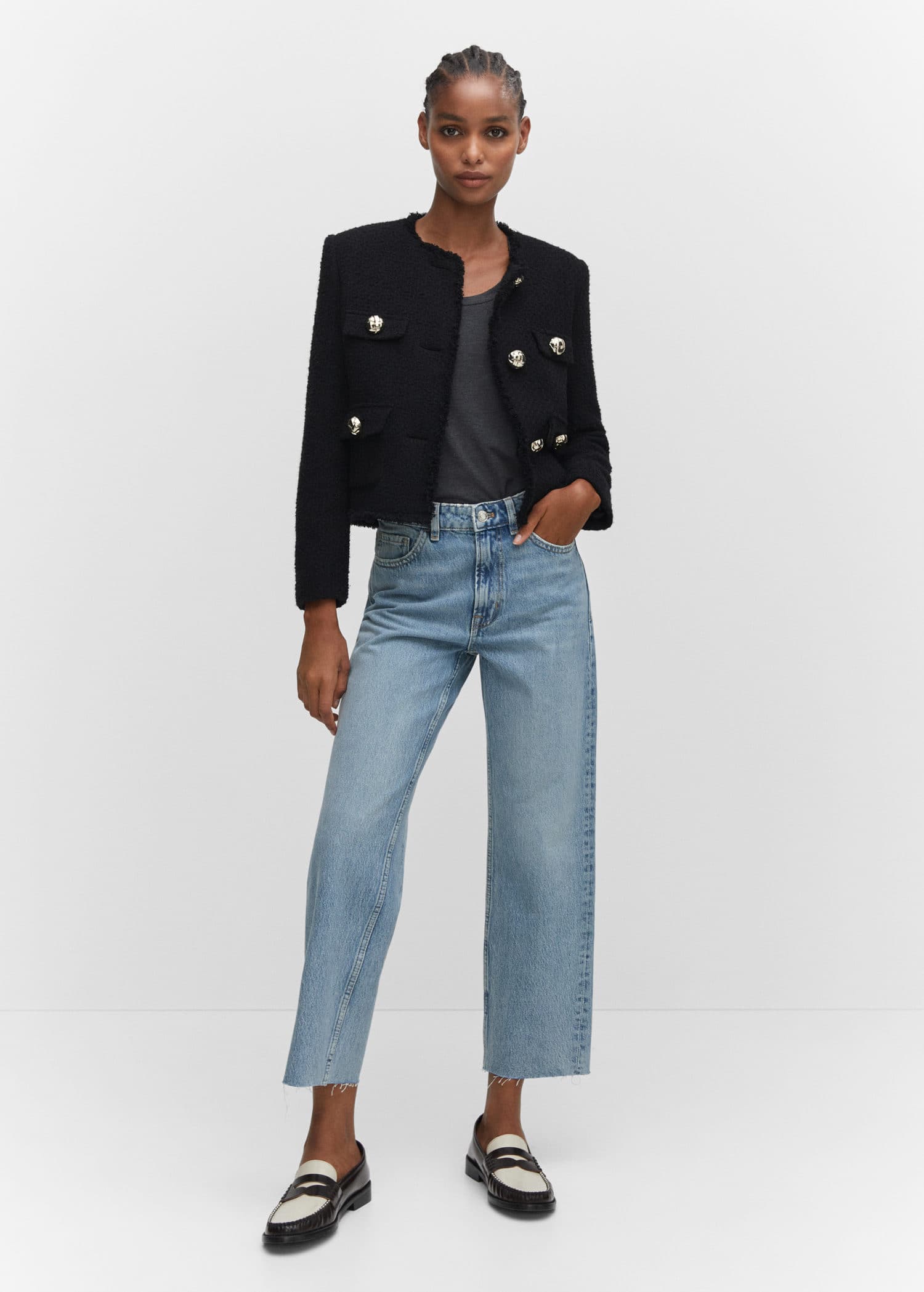 Jeans rectos crop