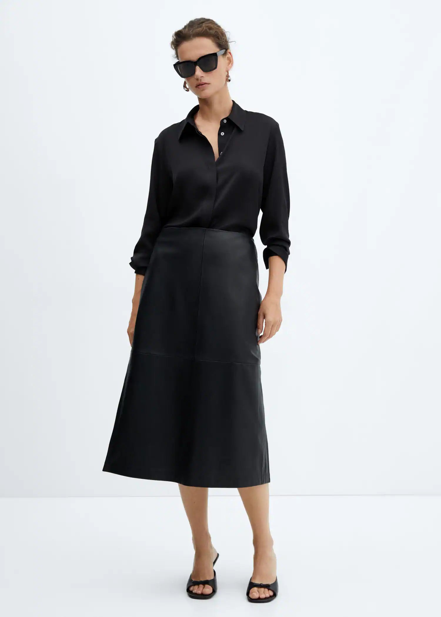Camisa fluida satinada