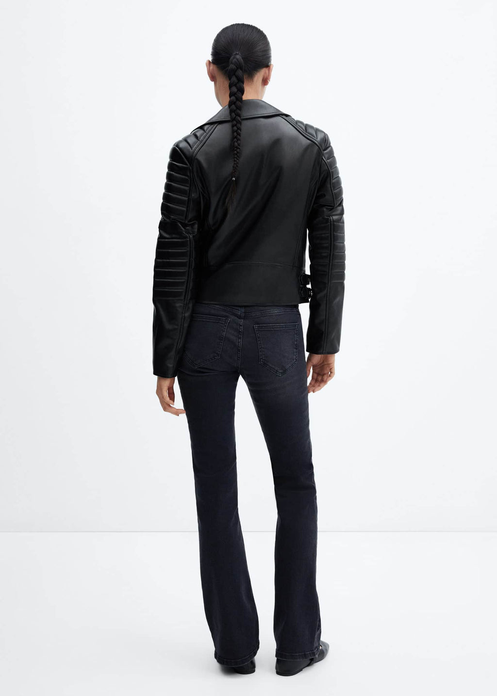 Chaqueta biker efecto piel