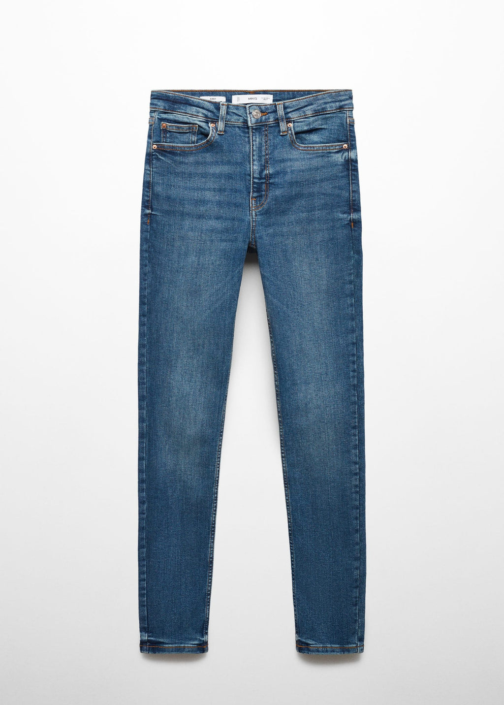 Jeans skinny tiro alto