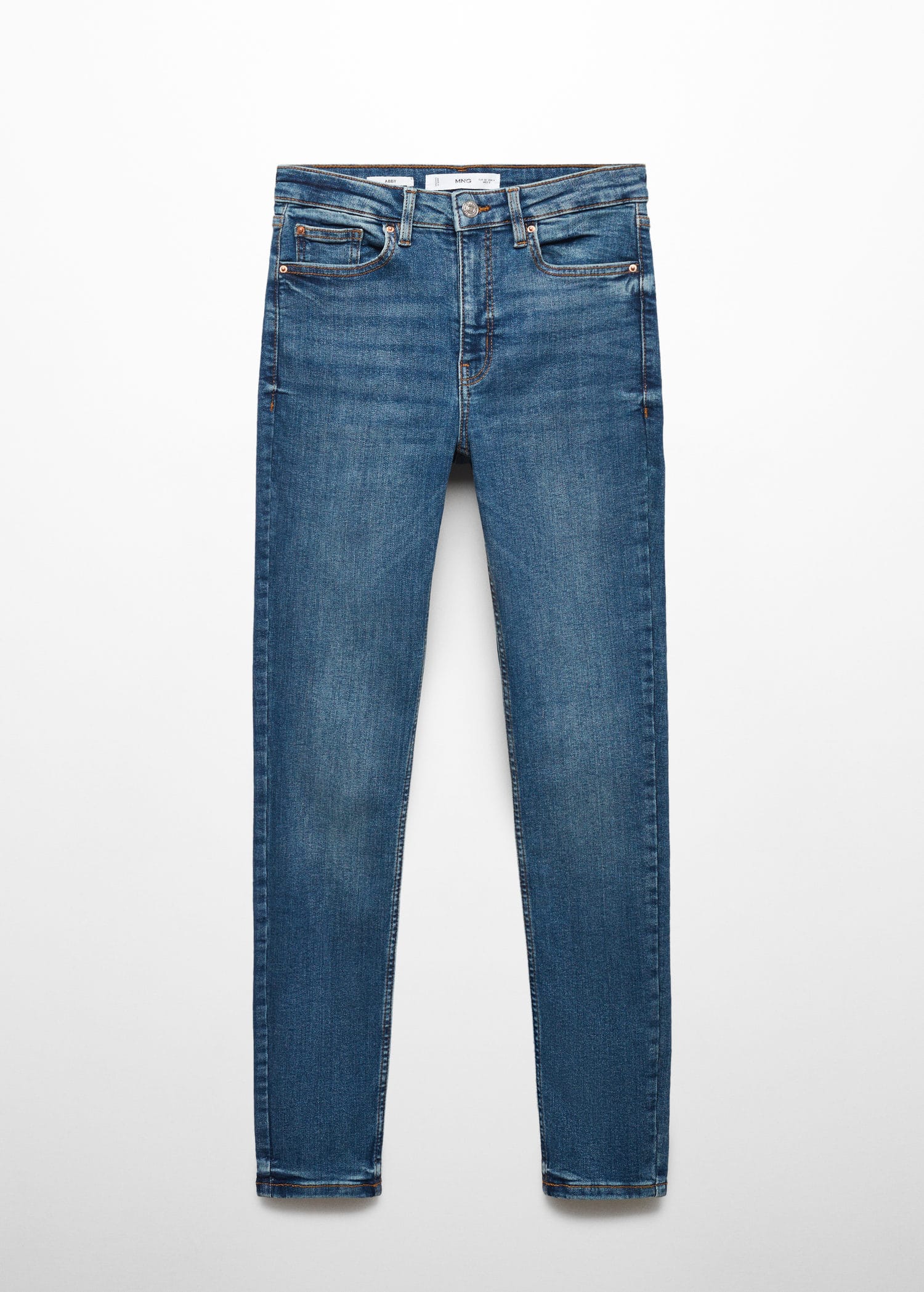 Jeans skinny tiro alto