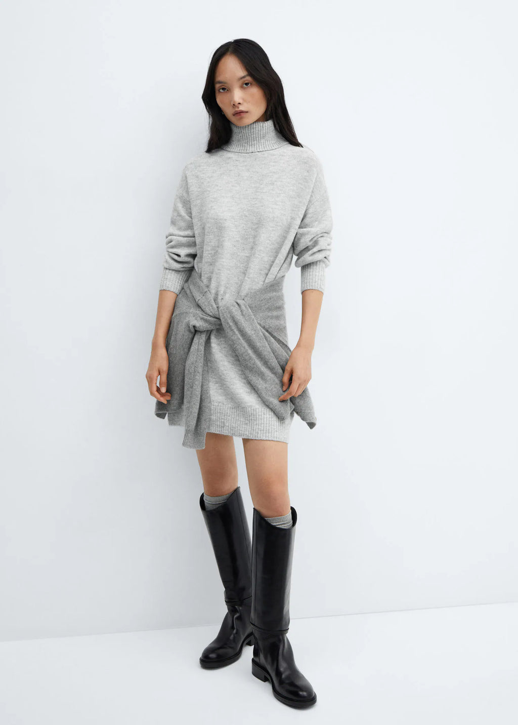 Vestido punto cuello alto
