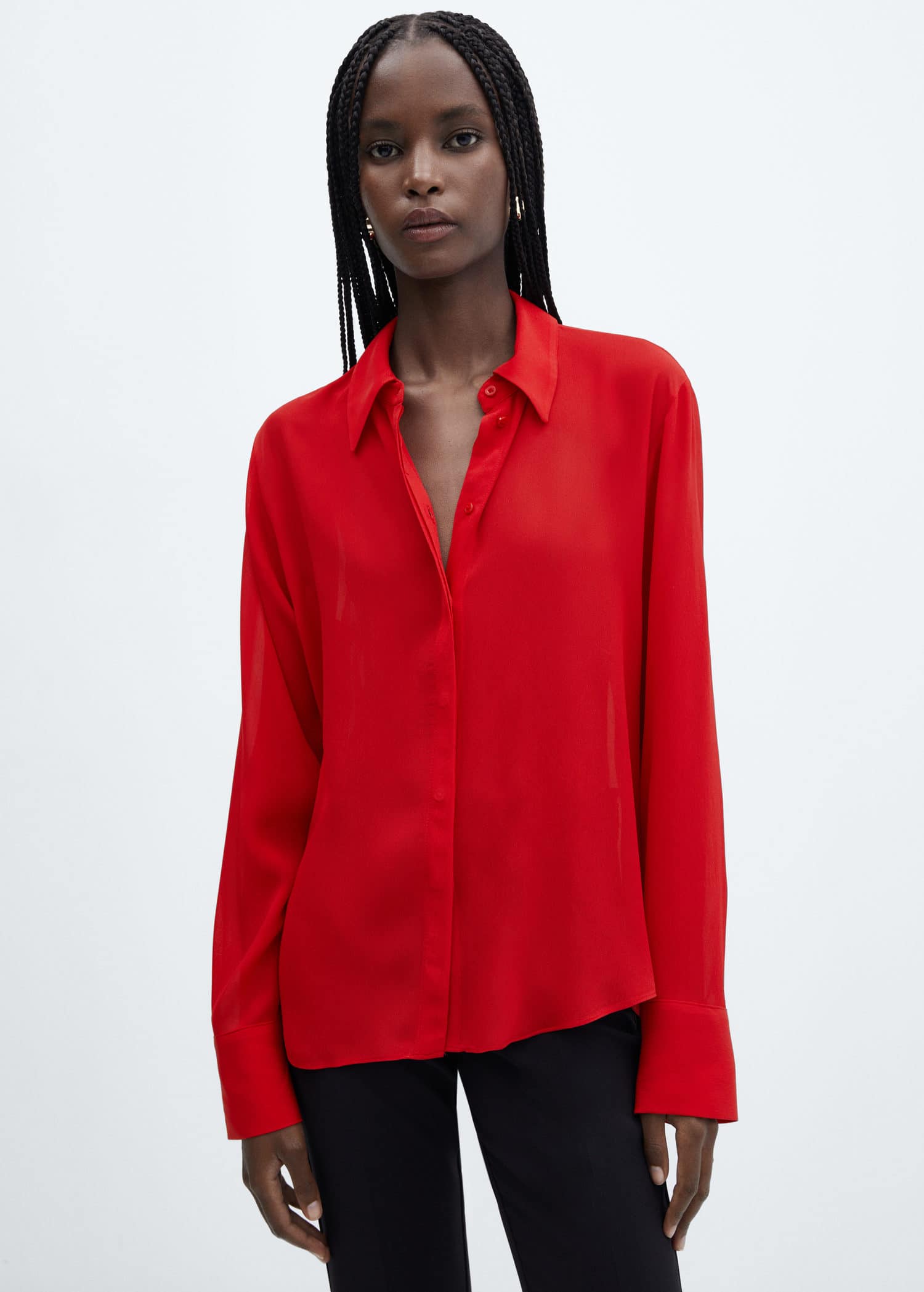 Blusa lazo cuello