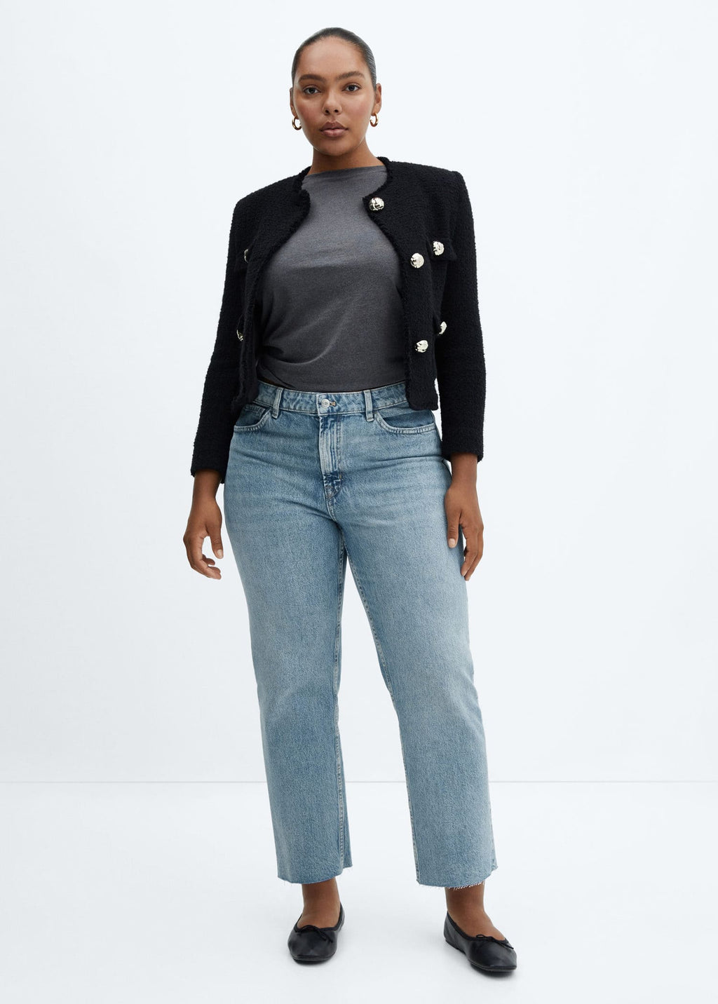 Jeans rectos crop