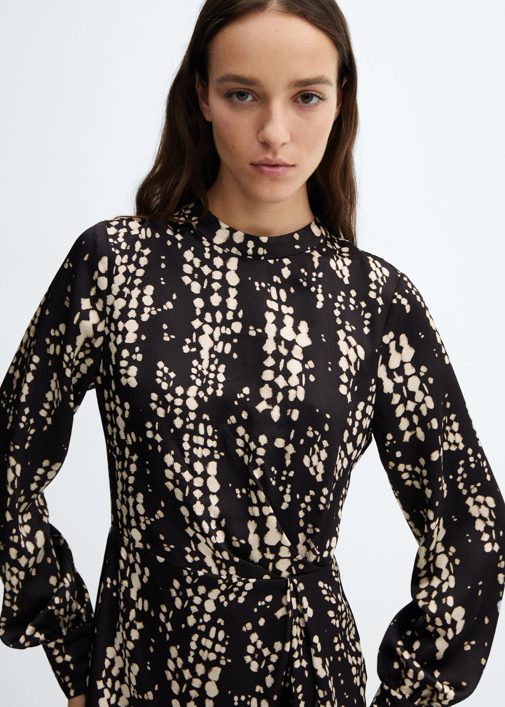 Vestido estampado pliegue
