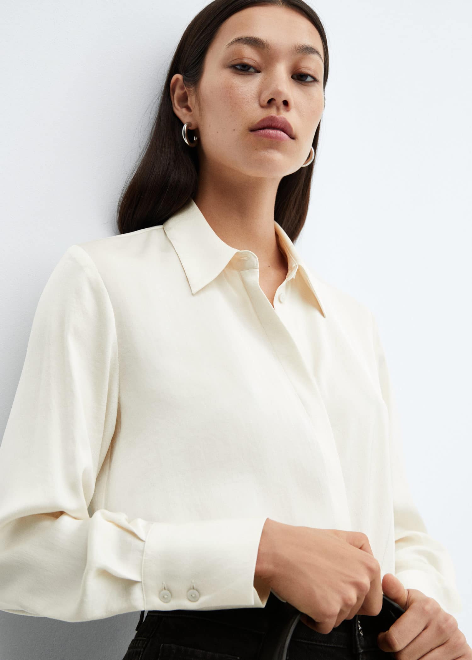 Camisa fluida satinada