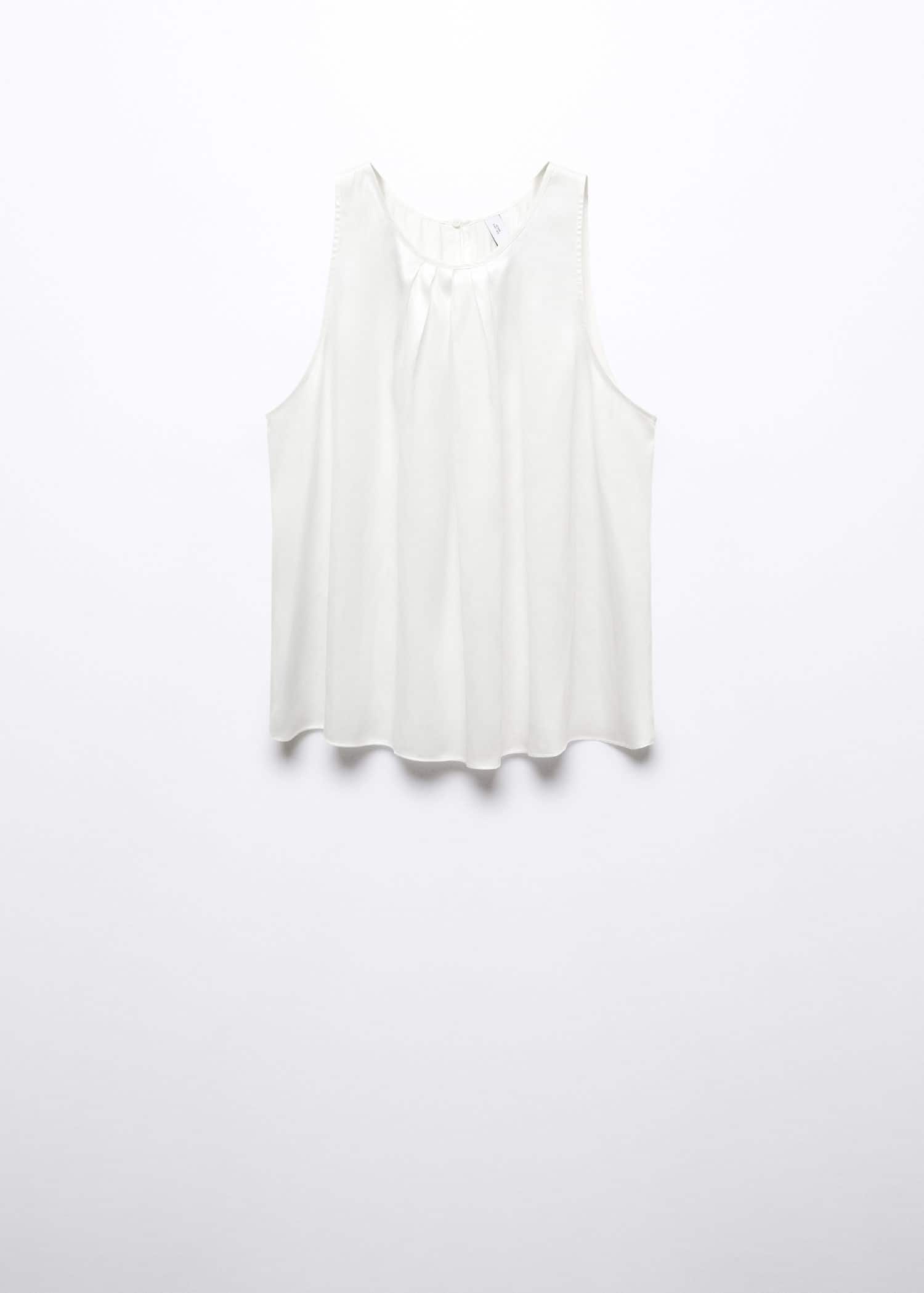 Top satinado detalle pinzas
