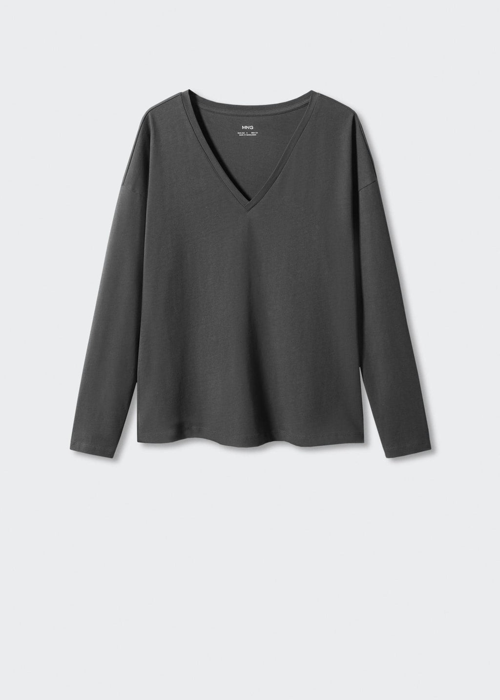 Camiseta algodón cuello pico