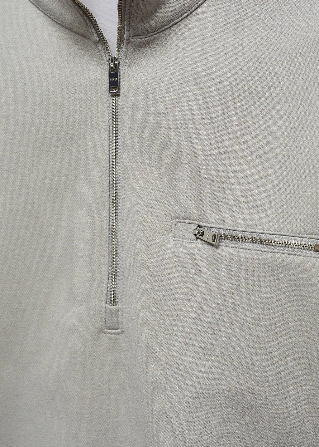 Sudadera algodón cuello cremallera