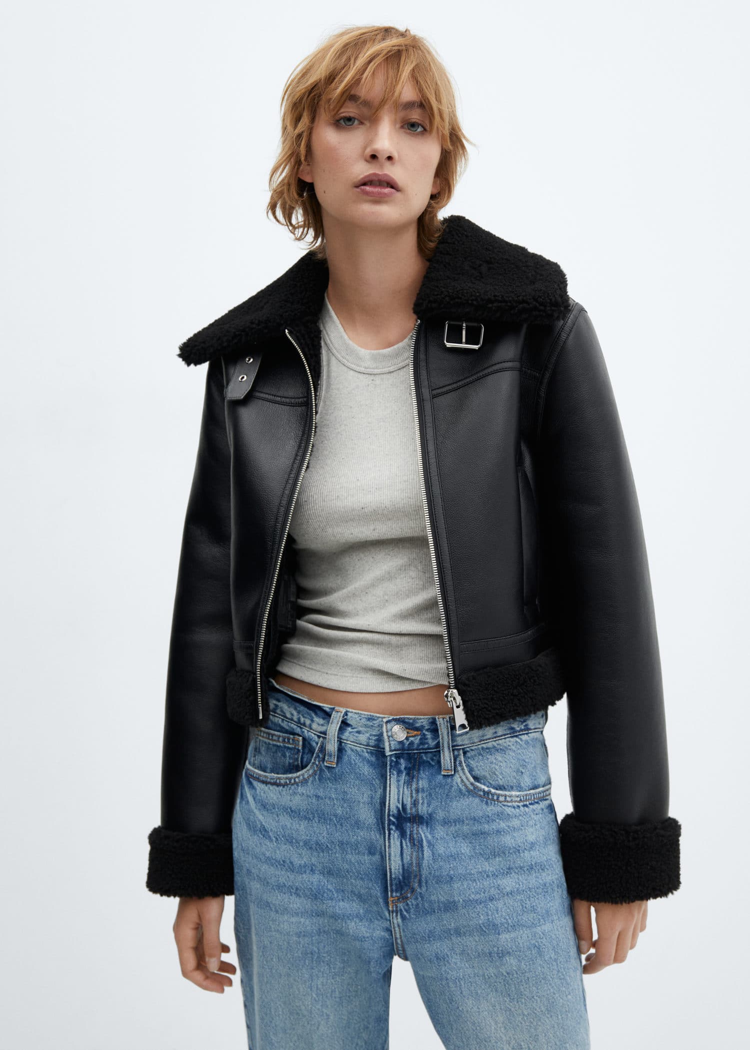 Cazadora biker doble faz
