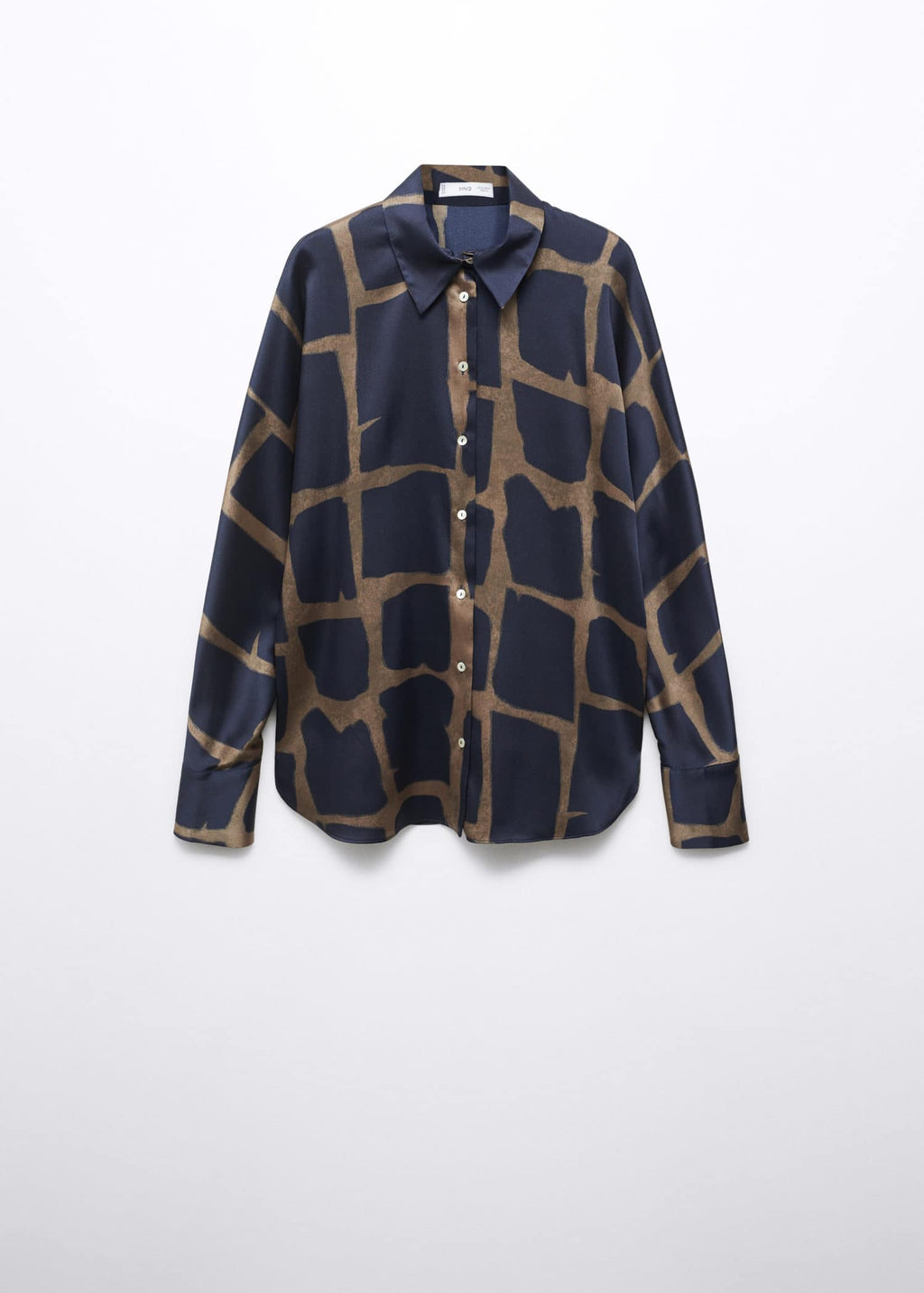 Camisa larga estampada