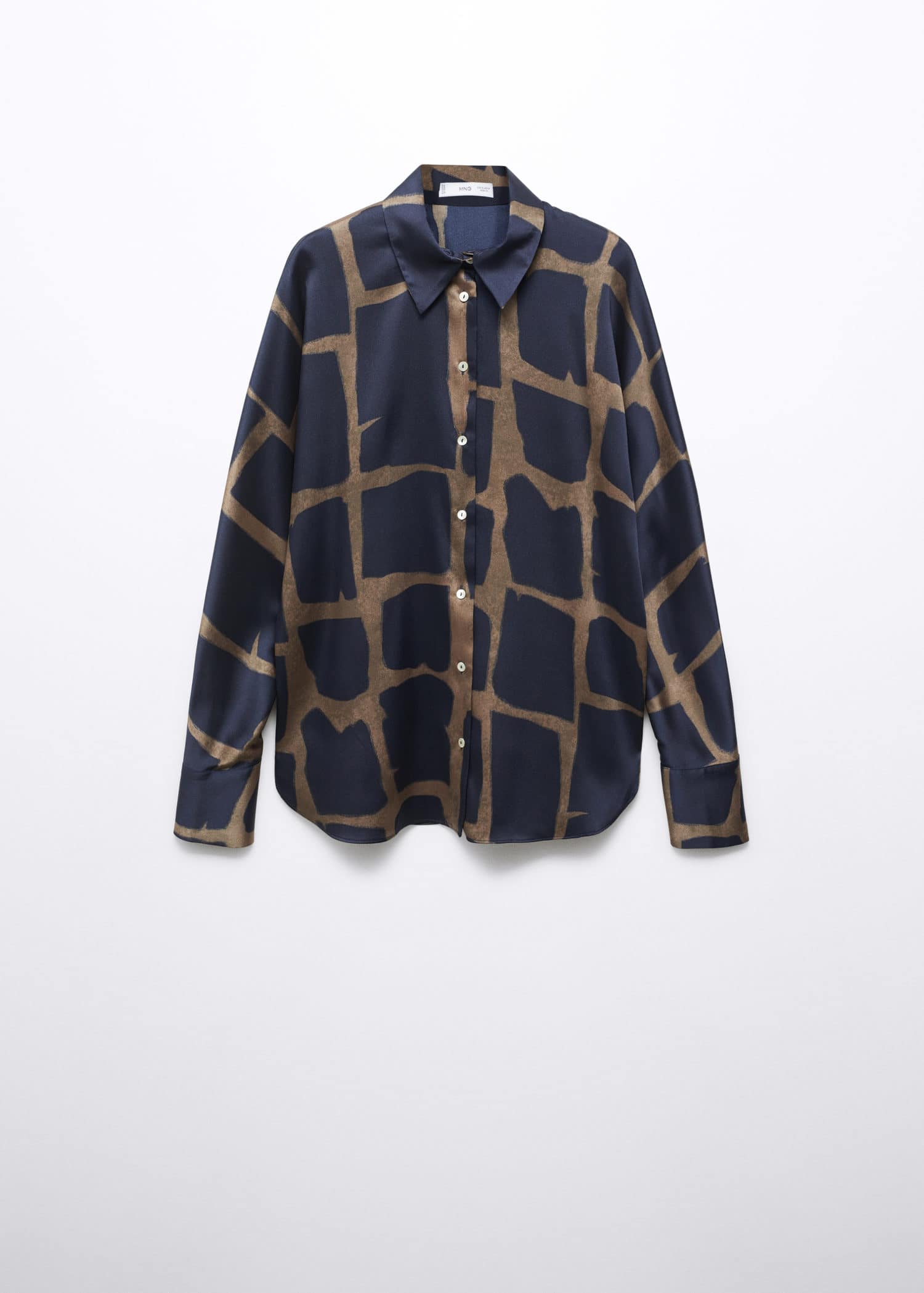 Camisa larga estampada