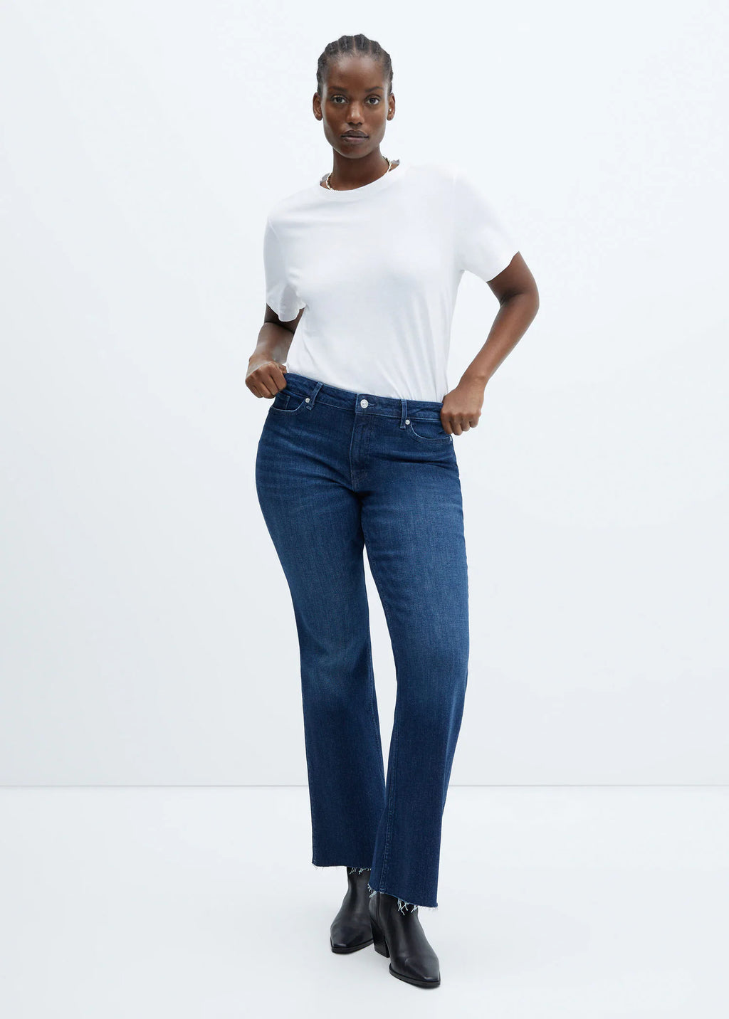 Jeans flare tiro medio
