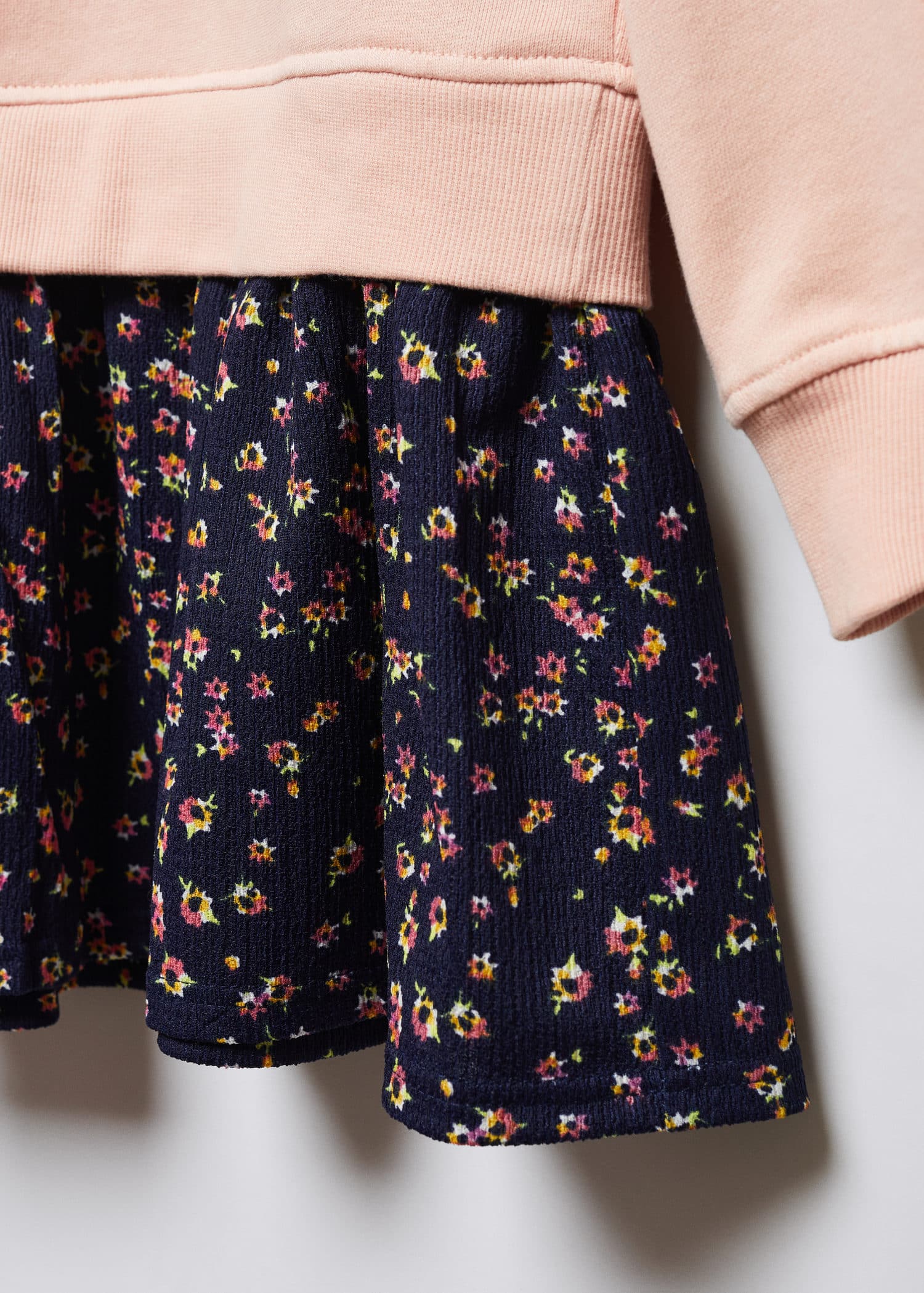 Vestido sudadera falda estampada